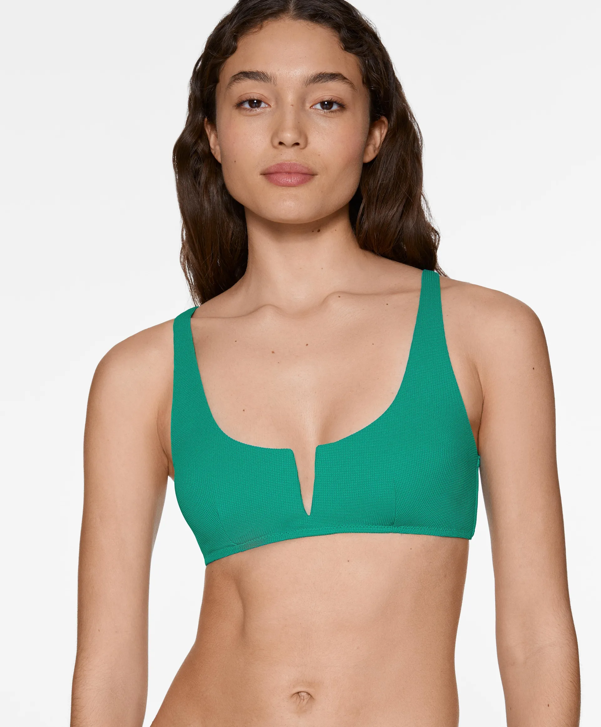 Bikini top halter piqué