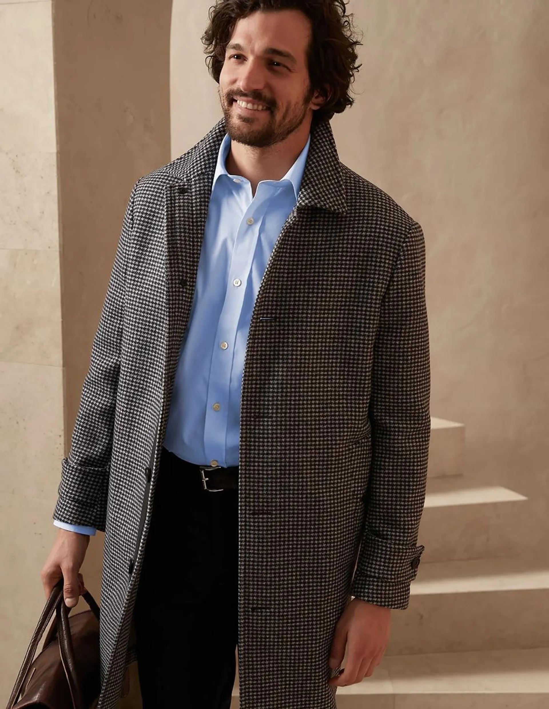 Camisa casual Banana Republic de algodón manga larga para hombre