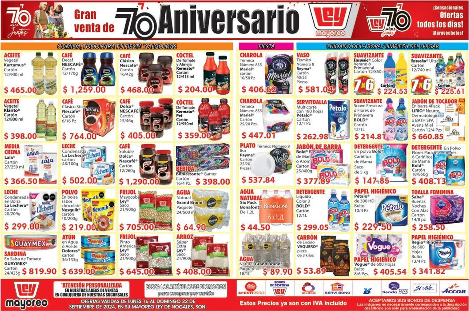 Catálogo de Gran Venta de Aniversario 16 de septiembre al 22 de septiembre 2024 - Pagina 2