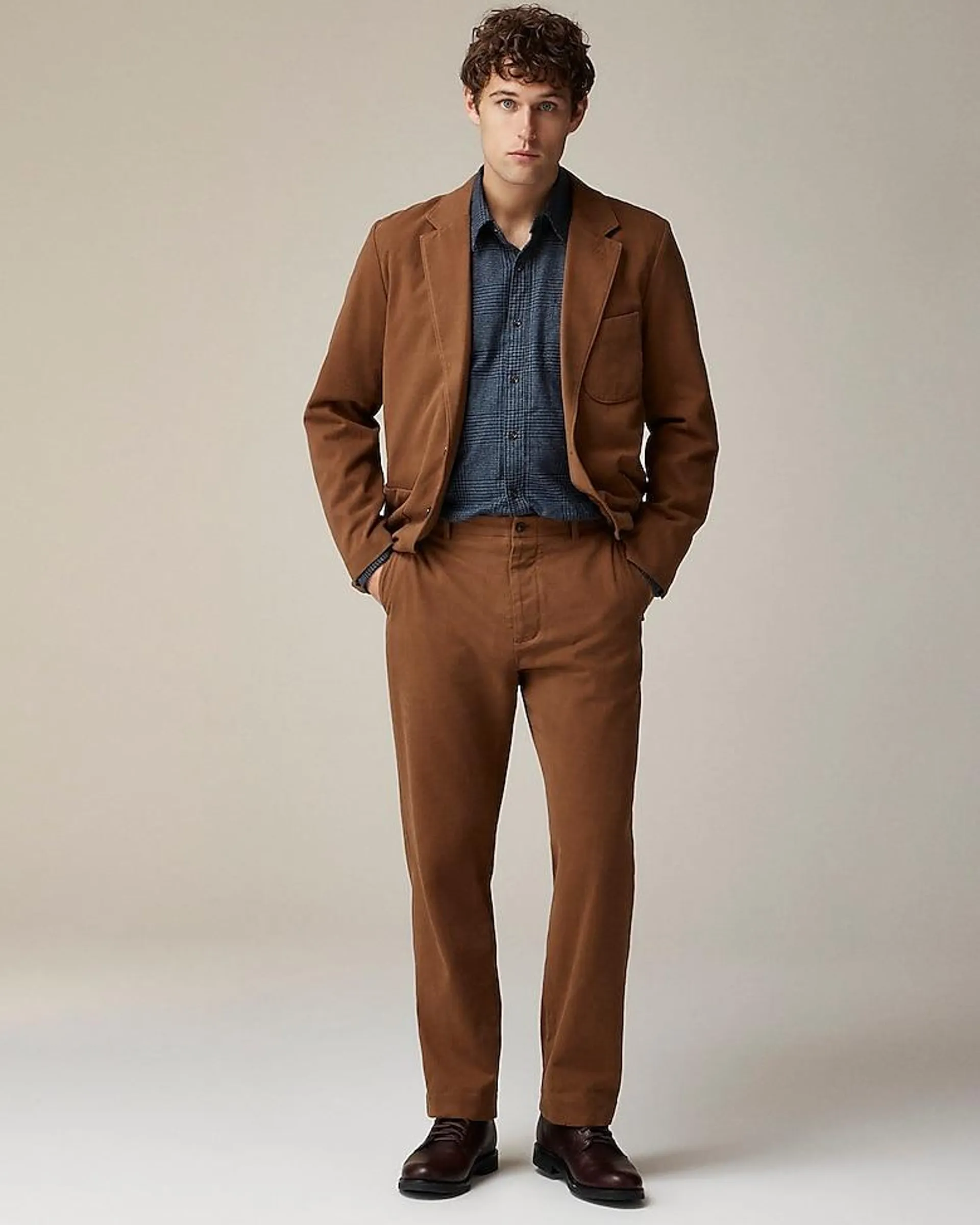 Kenmare Relaxed-fit suit jacket in Italian cotton blend