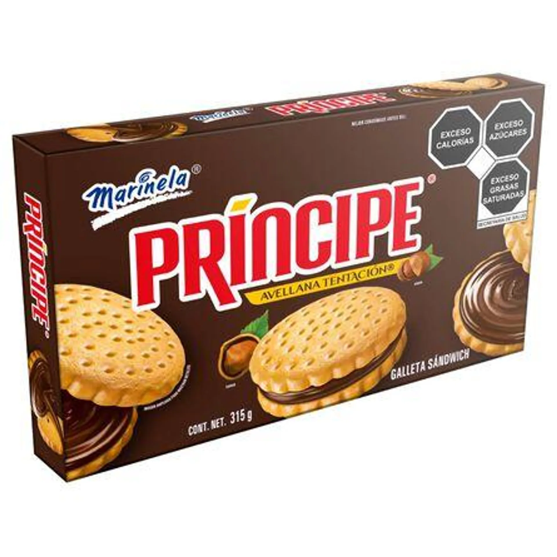 Galletas Príncipe Avellana Marinela 315