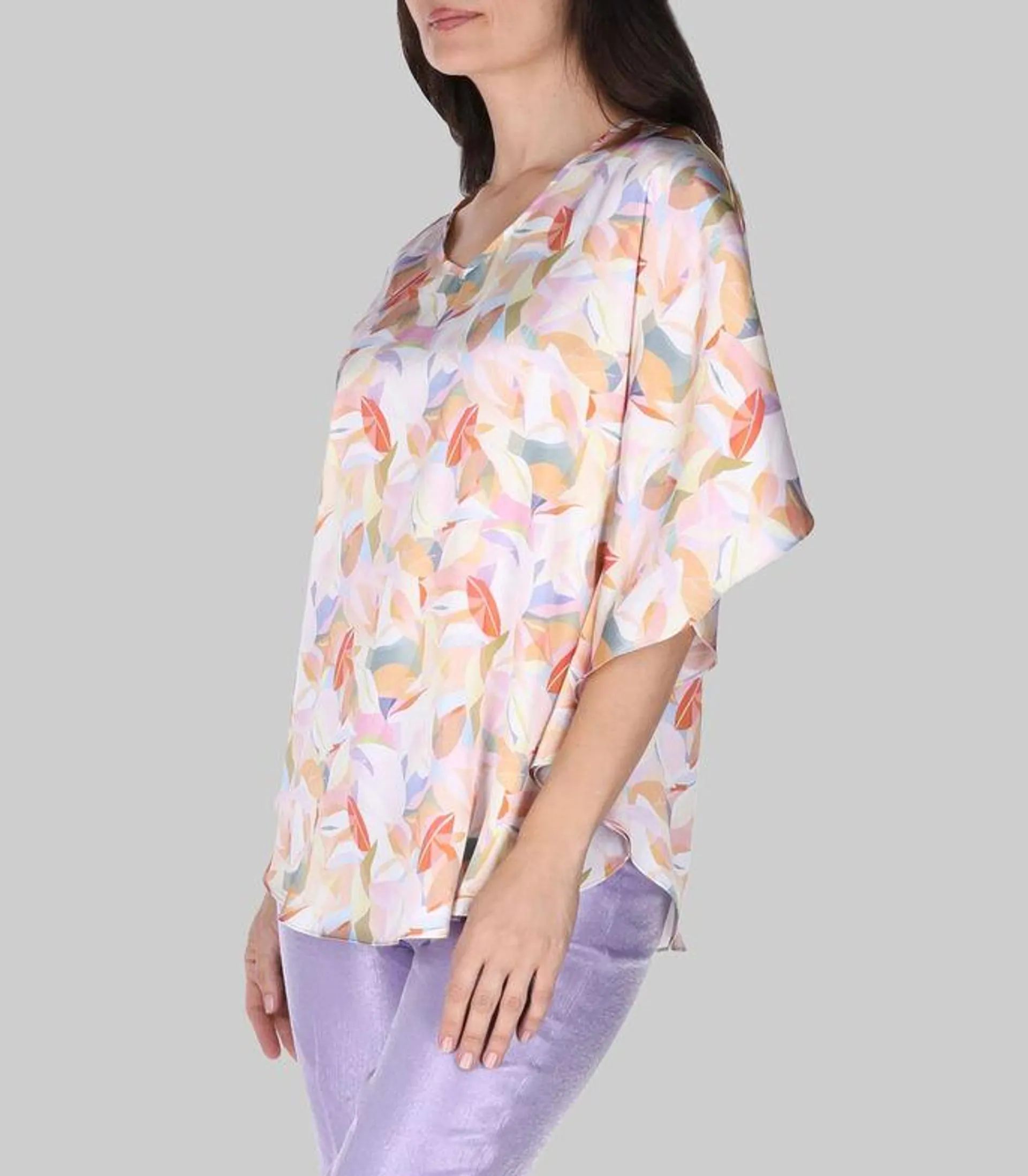 Blusa Estampada Manga Corta Mujer