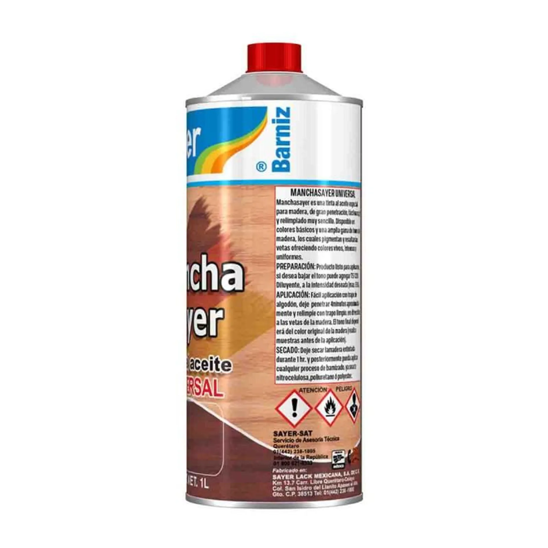 MANCHA CAOBA CLAS B/ACEITE 1L No. TS-6119.30