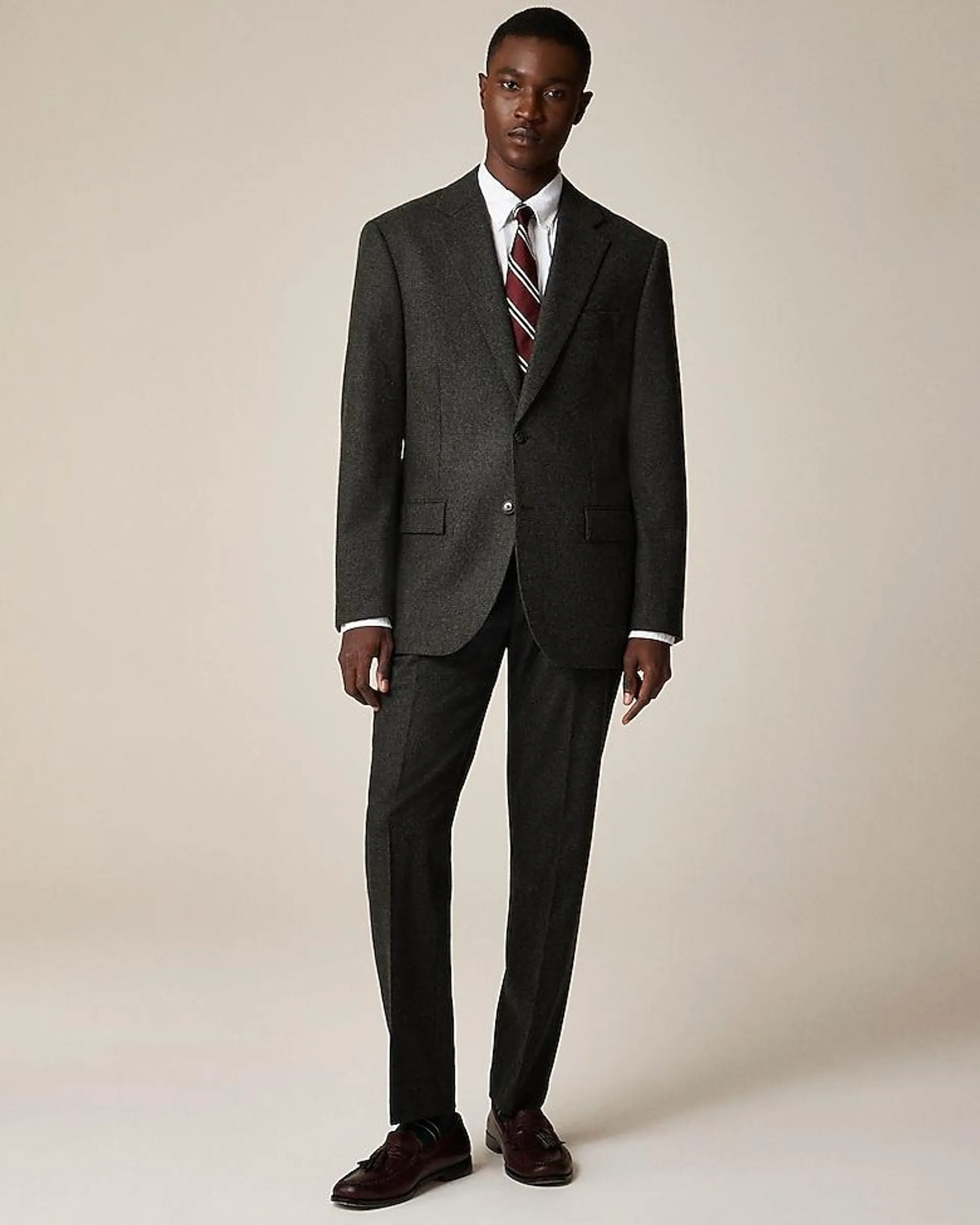 Crosby Classic-fit suit jacket in English wool flannel