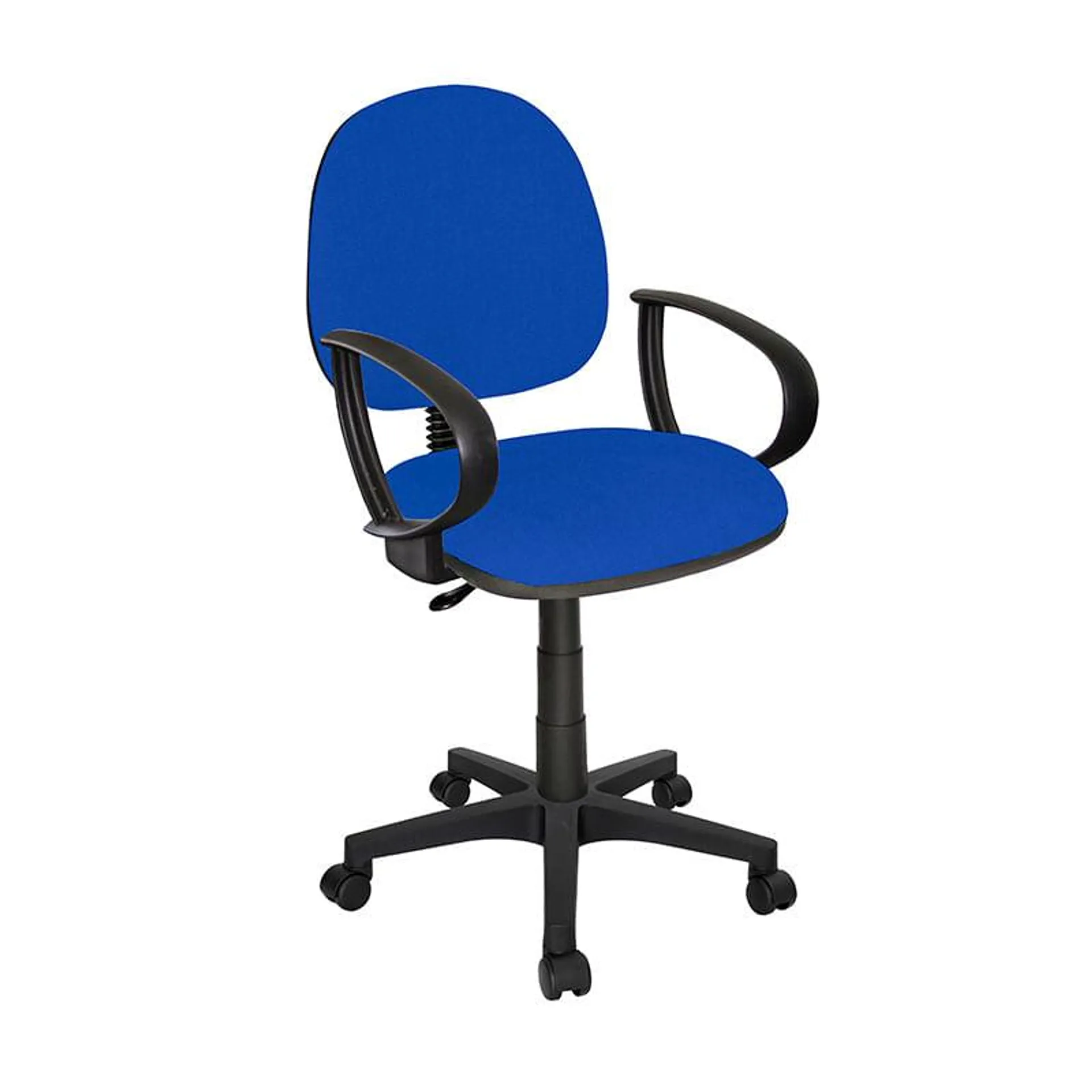 Silla Secretarial Con Brazos Tela Contempo Azul Electrico Ohs-10/Brazos 06