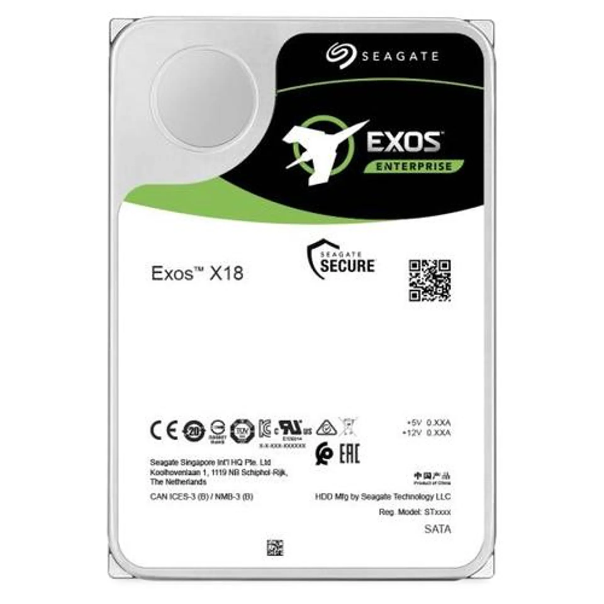 Disco Duro Para Servidor Seagate Exos X18 16Tb 3.5" 7200Rpm Sata Iii 6Gbit/S St16000Nm000J