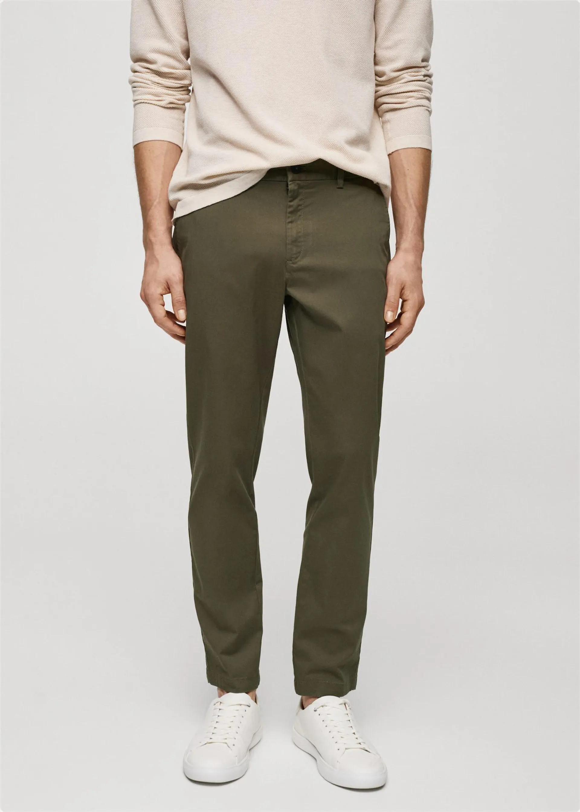 Pantalón algodón tapered crop