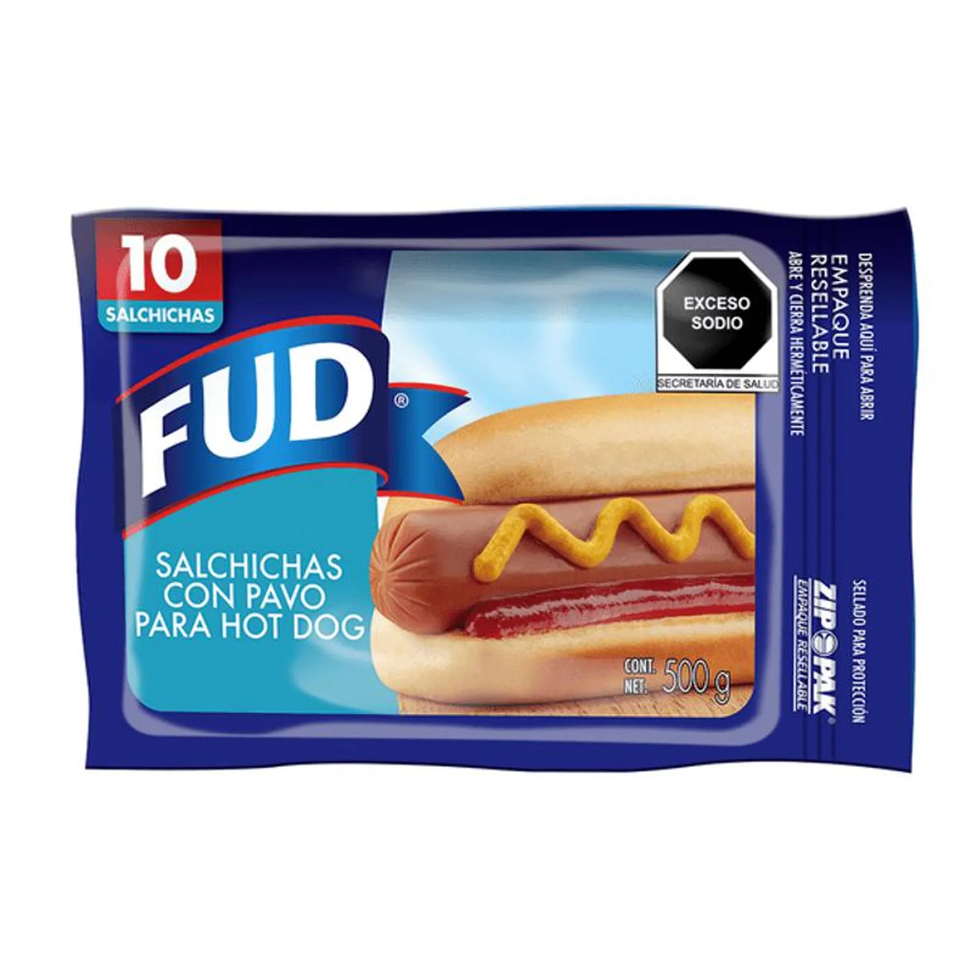 Fud Salchicha Pavo Para Hot Dog 500 g