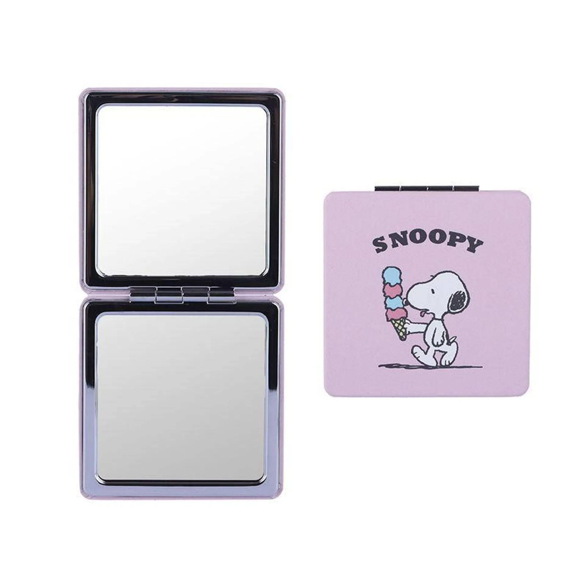 Espejo Compacto Snoopy Sintético Rosa