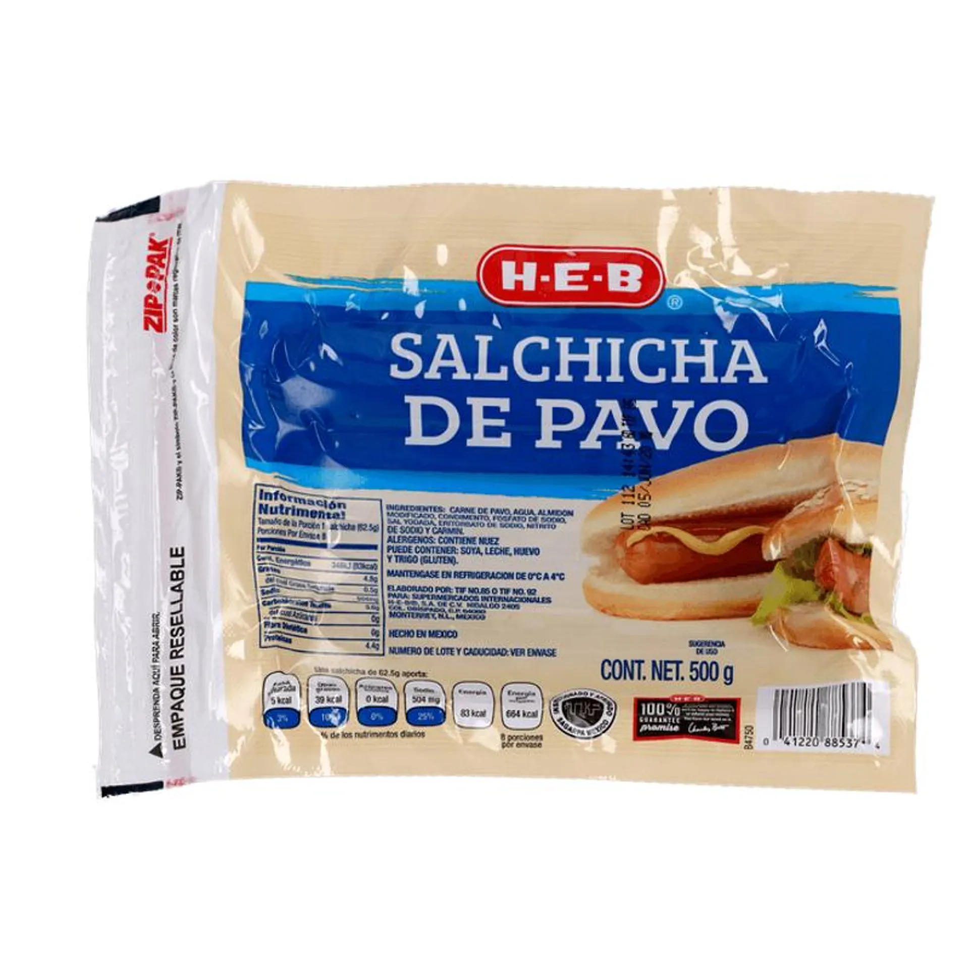 HEB Salchicha de Pavo 500 g