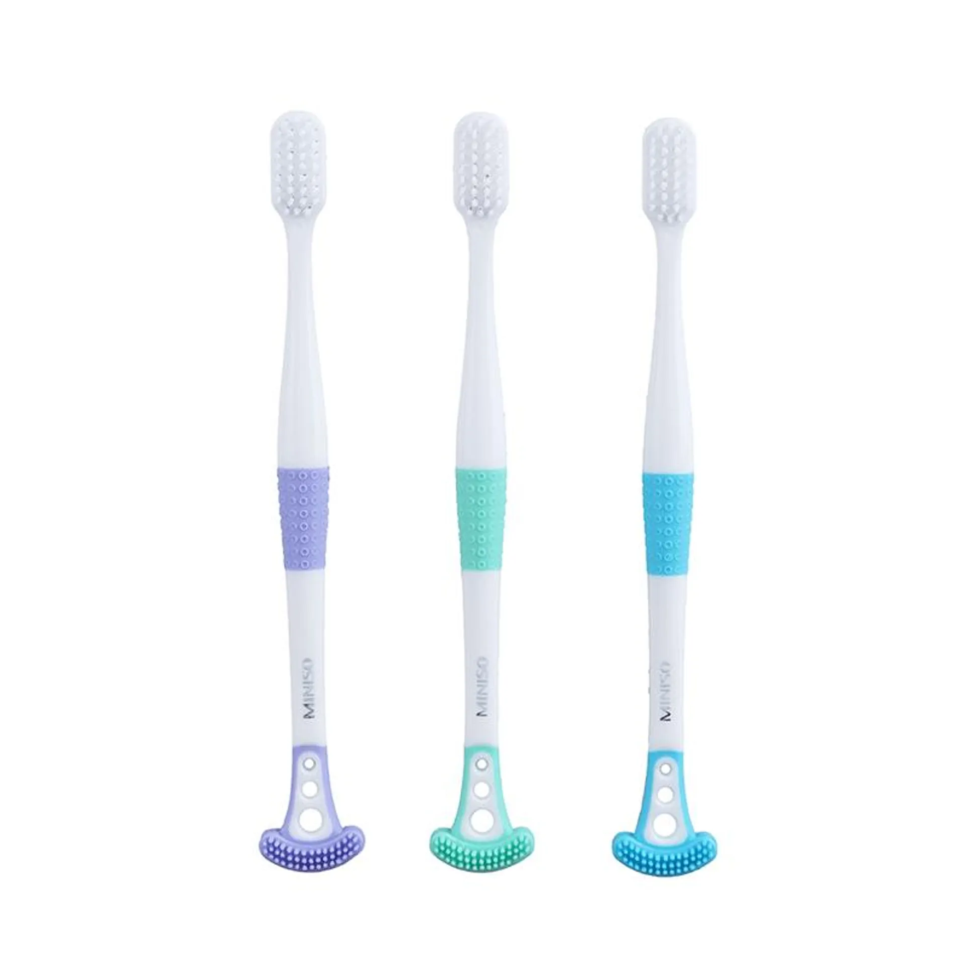 Set Cepillo De Dientes Con Limpiadores De Lengua 0.18 mm 3 Piezas