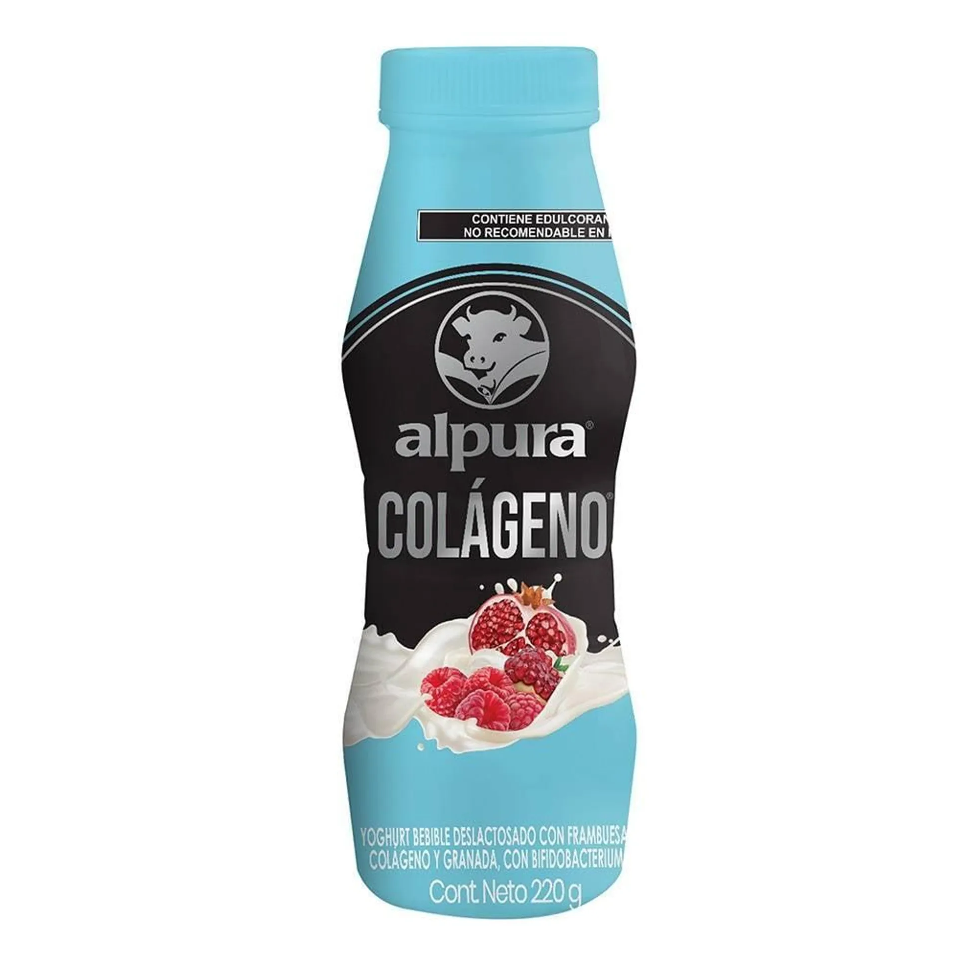 Yoghurt bebible Alpura Colágeno frambuesa granada 220 g