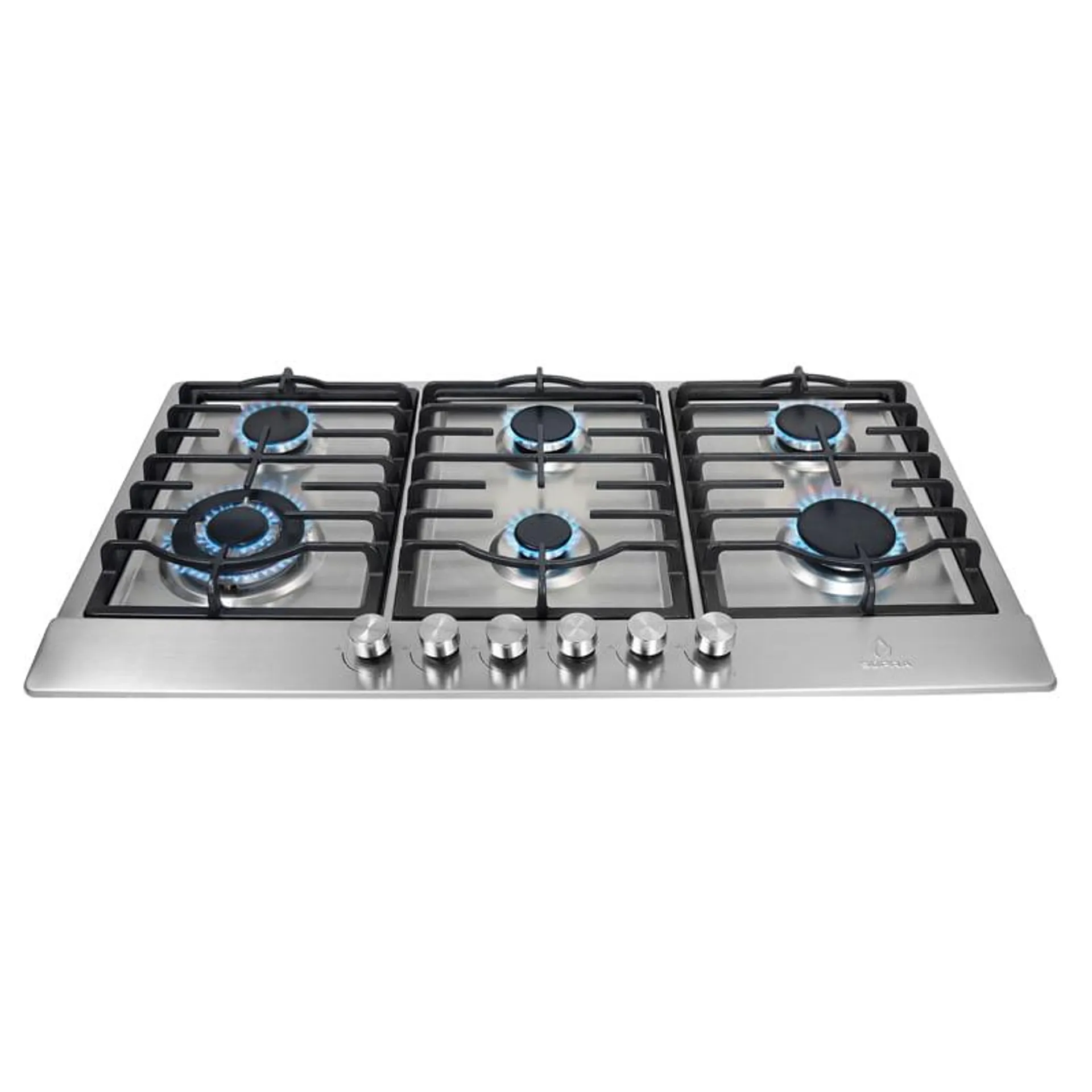 Parrilla de gas Supra DIAMOND STEEL empotrable de 6 quemadores de acero inoxidable