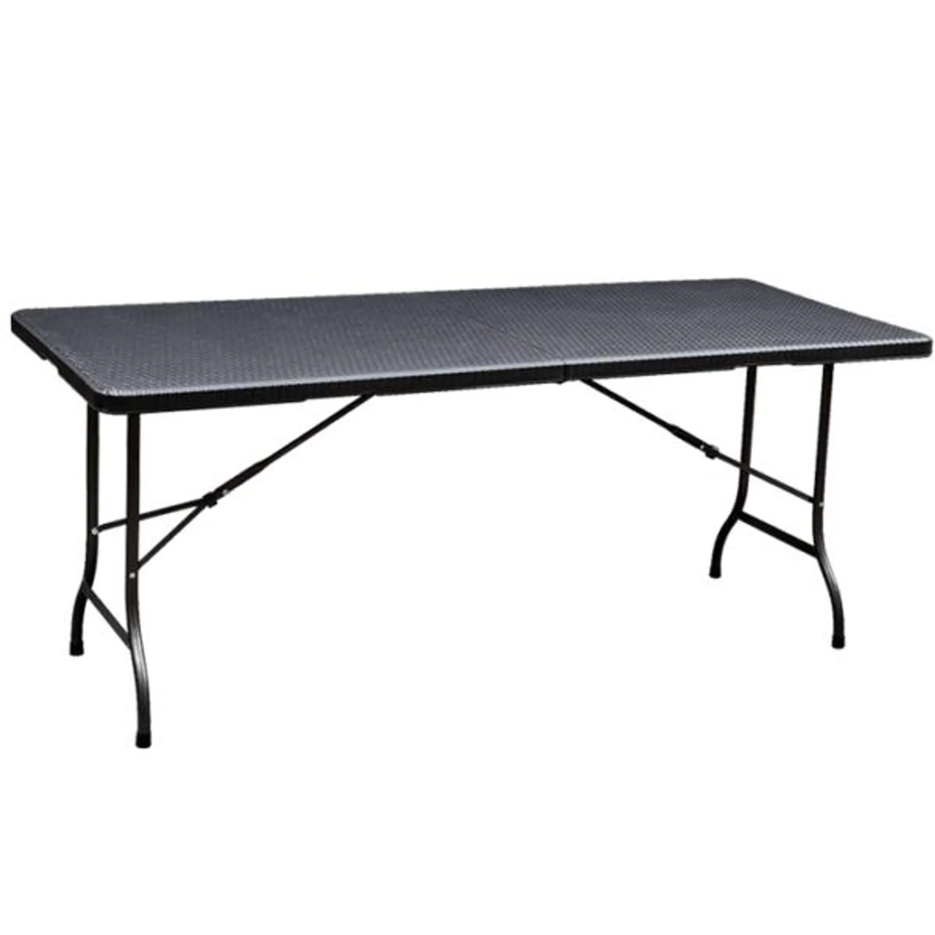 Mesa rectangular tipo ratán para 8 personas tipo maleta wengue 180 x 75 x 72 cm 51247 Homewell