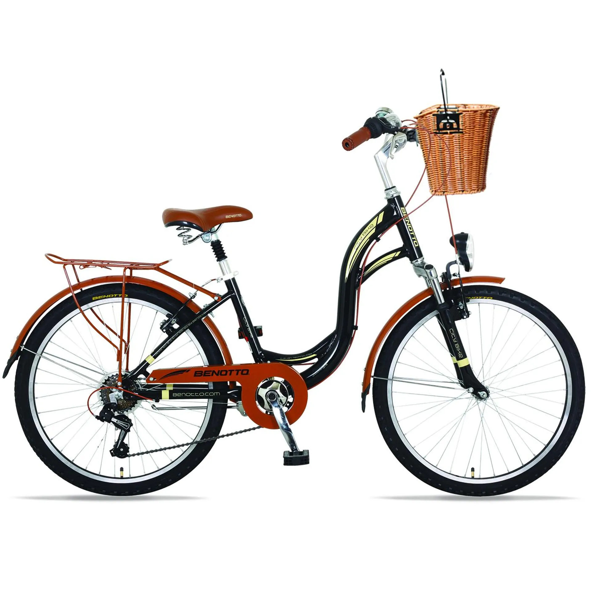 Bicicleta BENOTTO City CITY BIKE R24 7V. Mujer FS Frenos ”V” Aluminio Negro Talla:UN