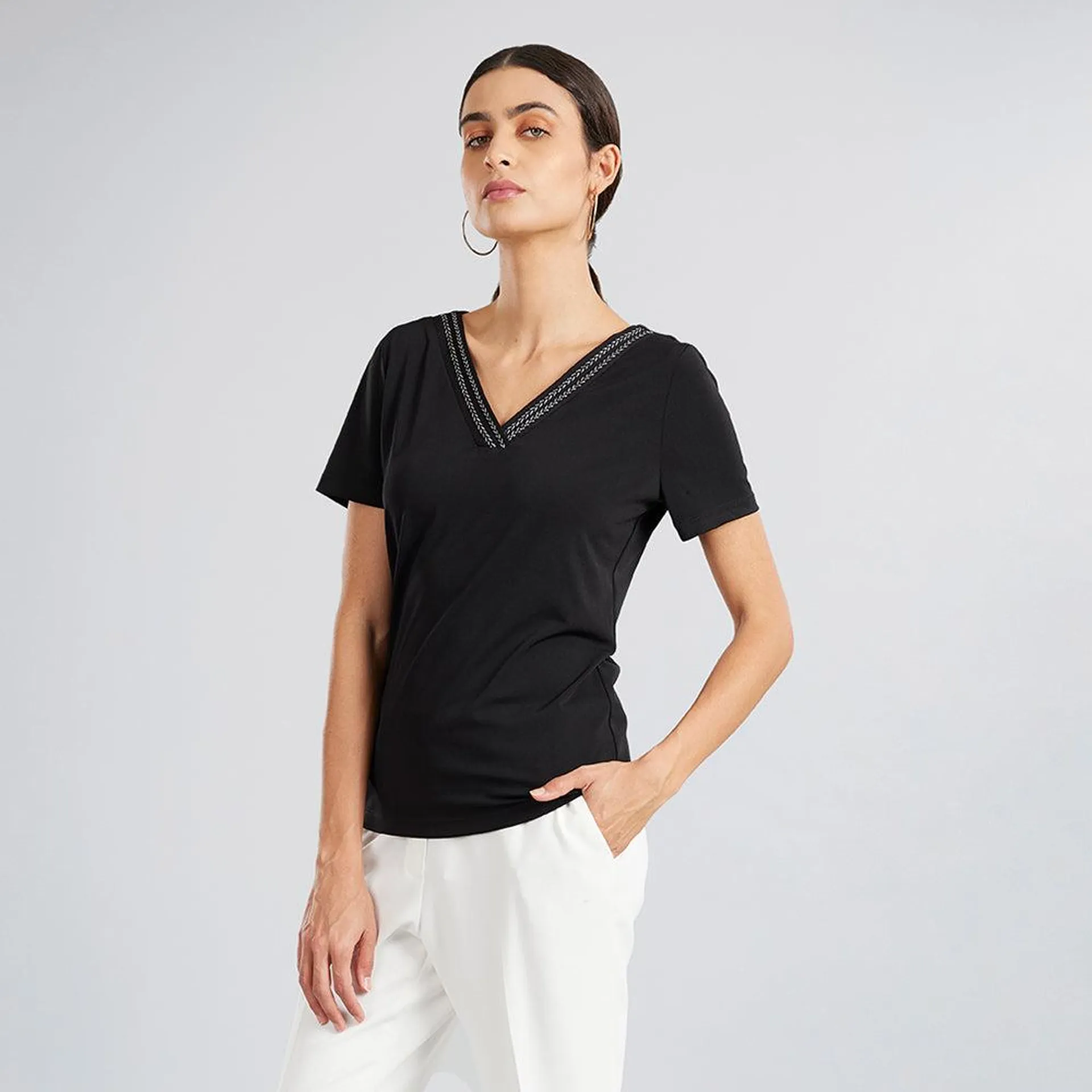 Blusa Escote En V