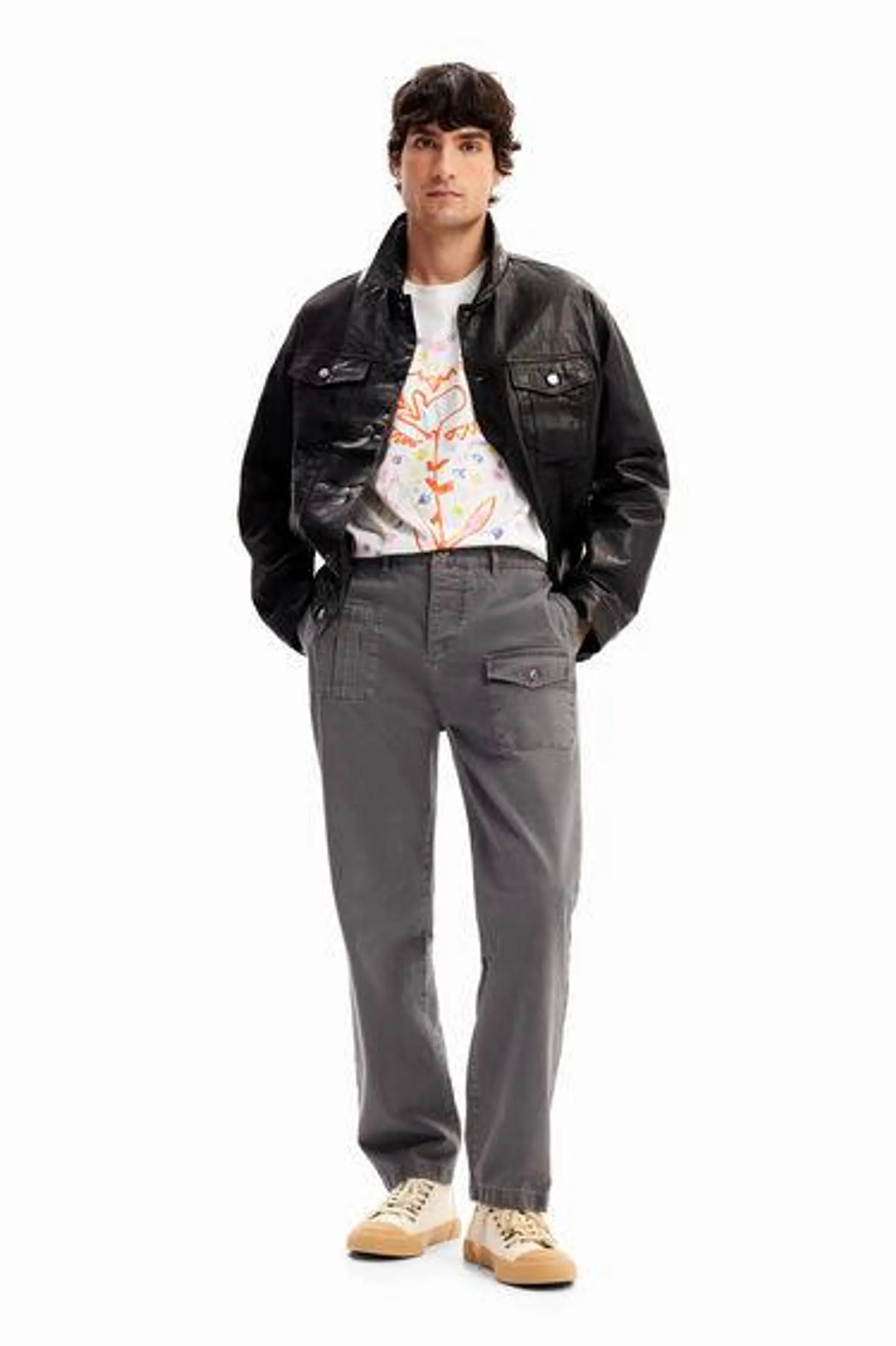 Pantalón recto cargo