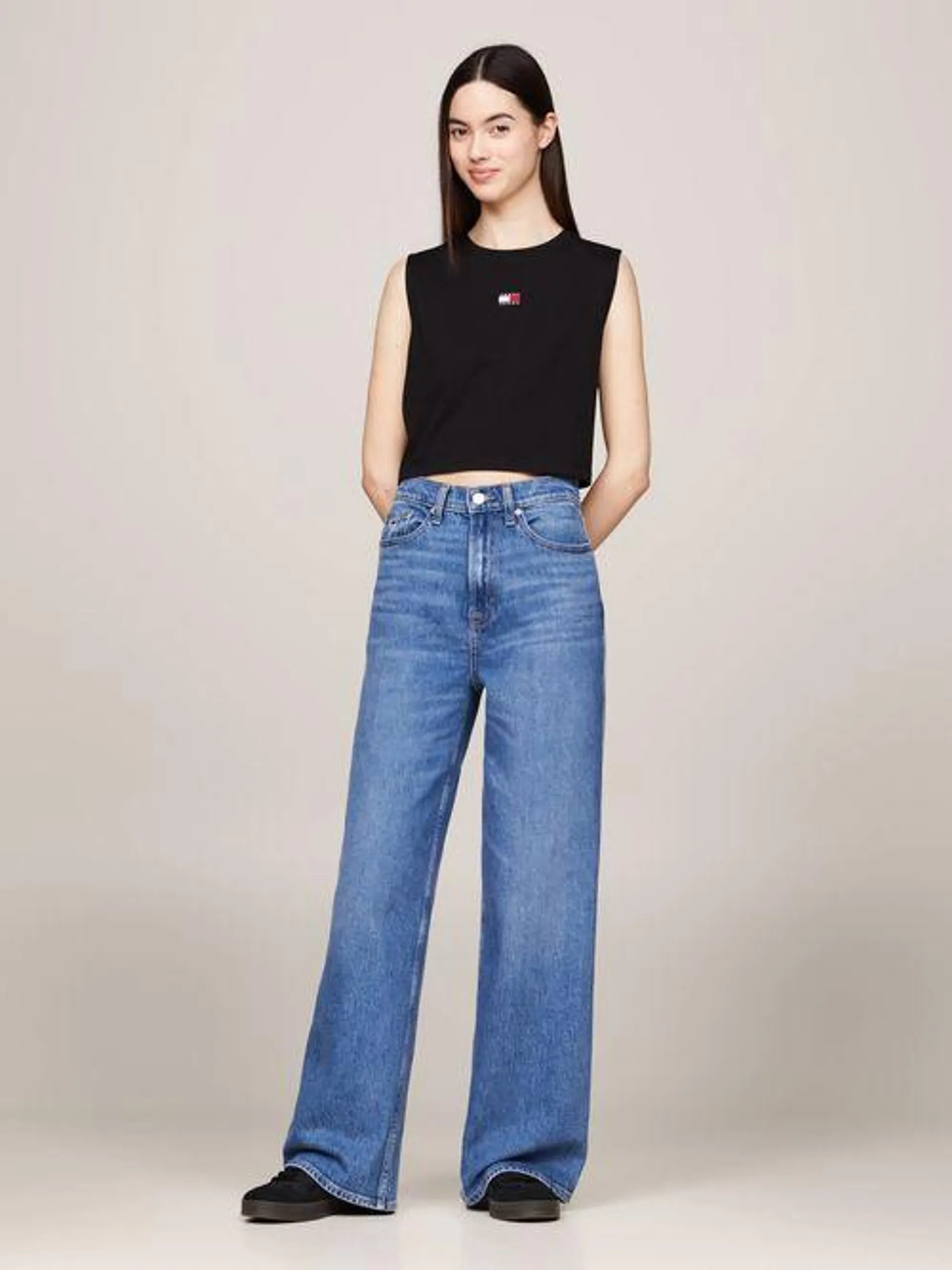 Playera holgada sin mangas y con parche de mujer Tommy Jeans