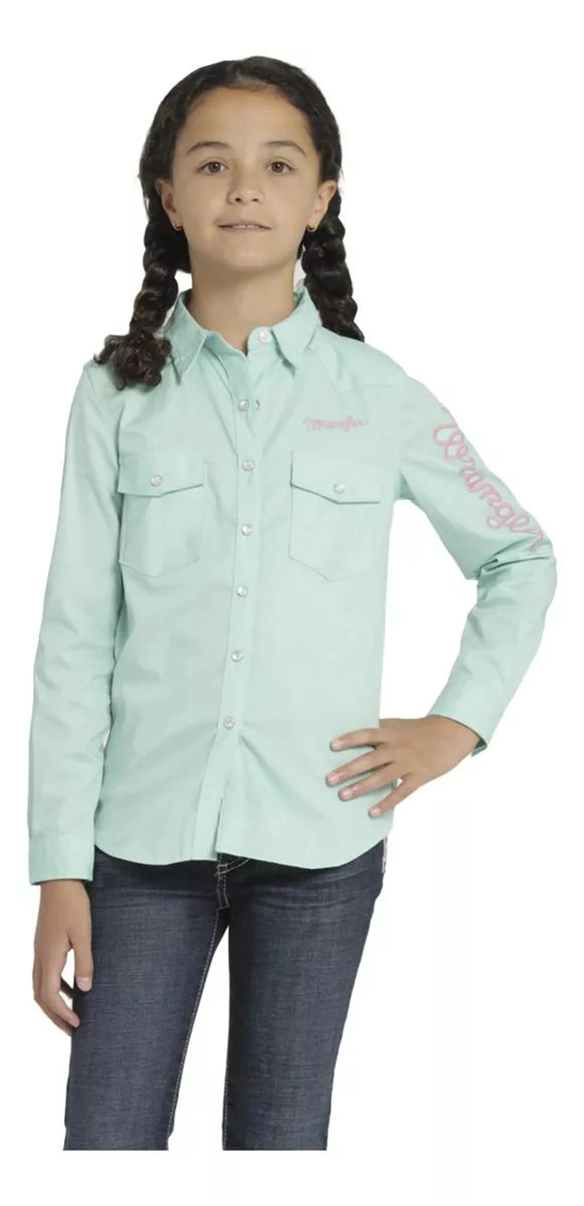 Blusa Vaquera Niña Wrangler Slim Fit Manga Larga 475
