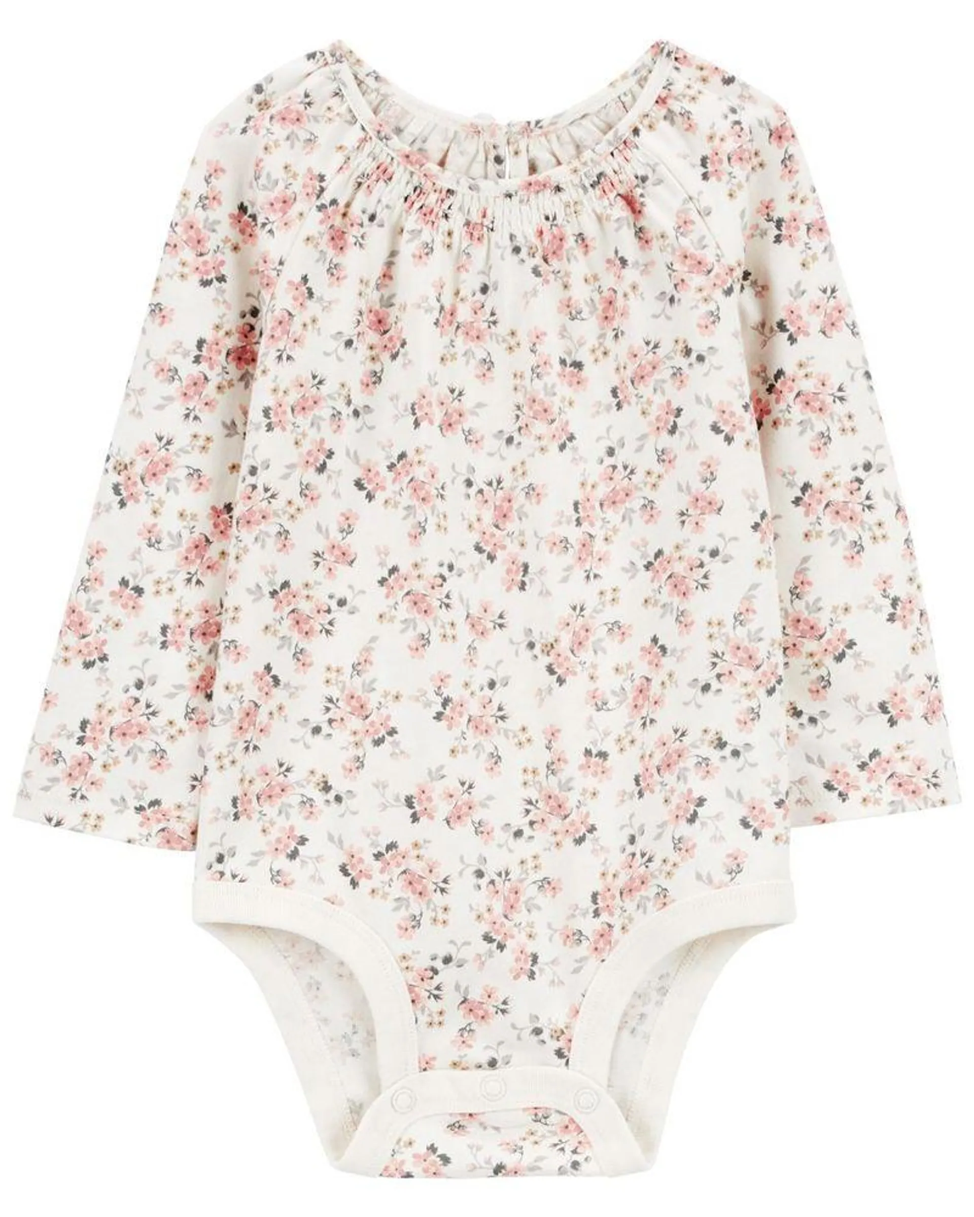 Pañalero De Manga Larga Con Estampado De Flores Oshkosh B'Gosh