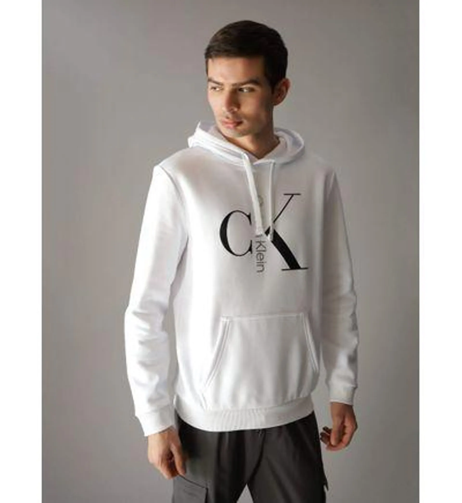 Sudadera Calvin Klein Monograma Hombre Blanco