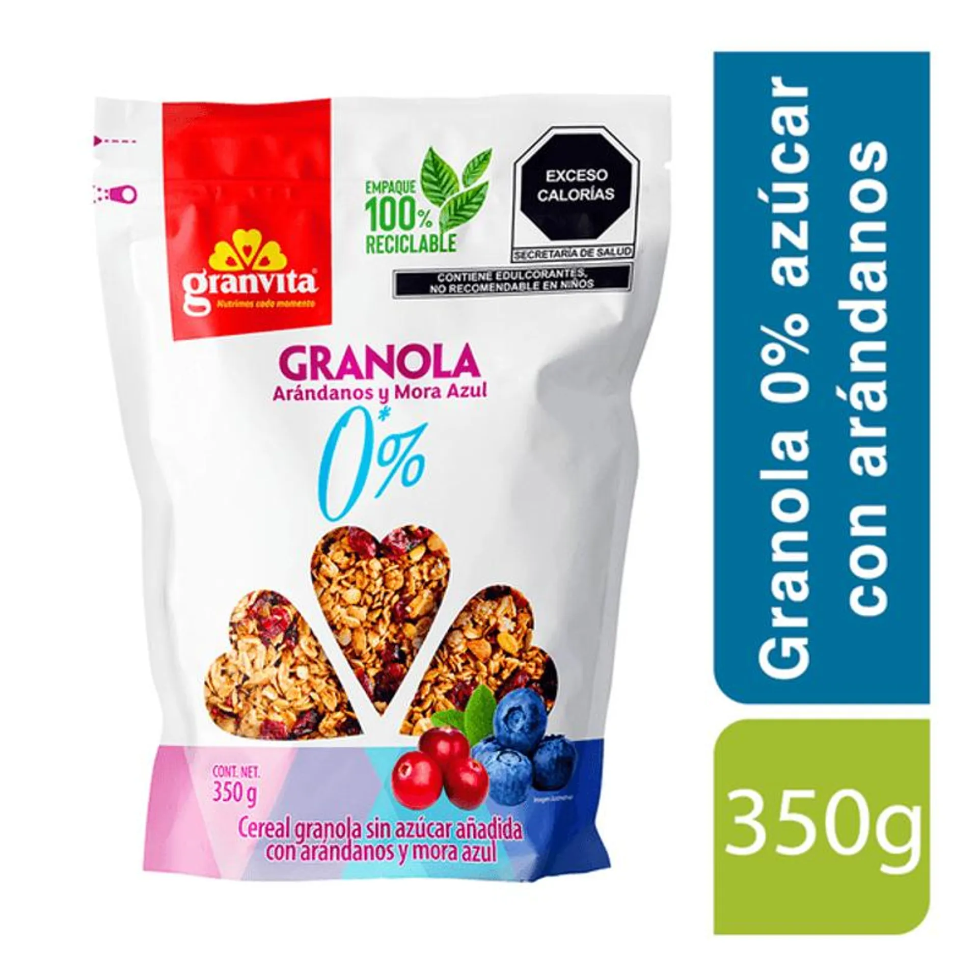 Granvita Granola Arándanos y Mora Azul 0 % Azúcar