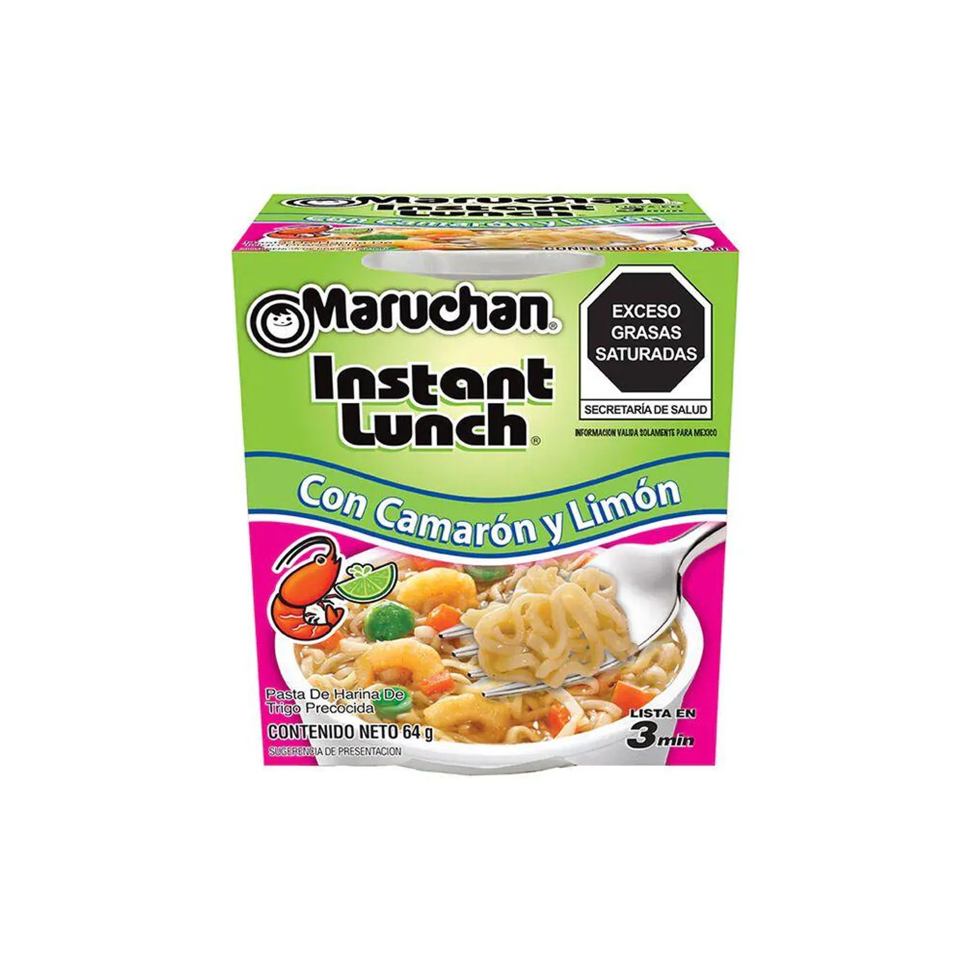 Sopa Instántanea Camarón y Limón Maruchan 12/64 g