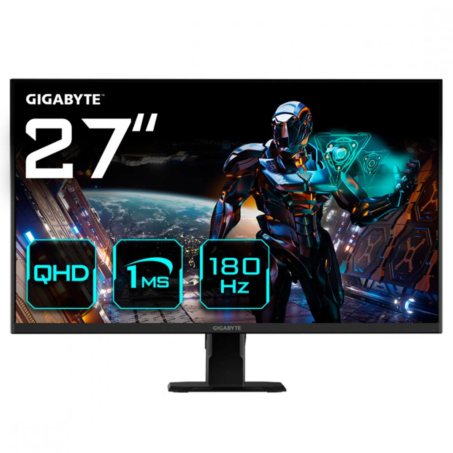Monitor Gamer Gigabyte GS27QA / LCD 27" / QHD / 180Hz / FreeSync / 1ms / HDMI/DisplayPort / Negro / GS27QA