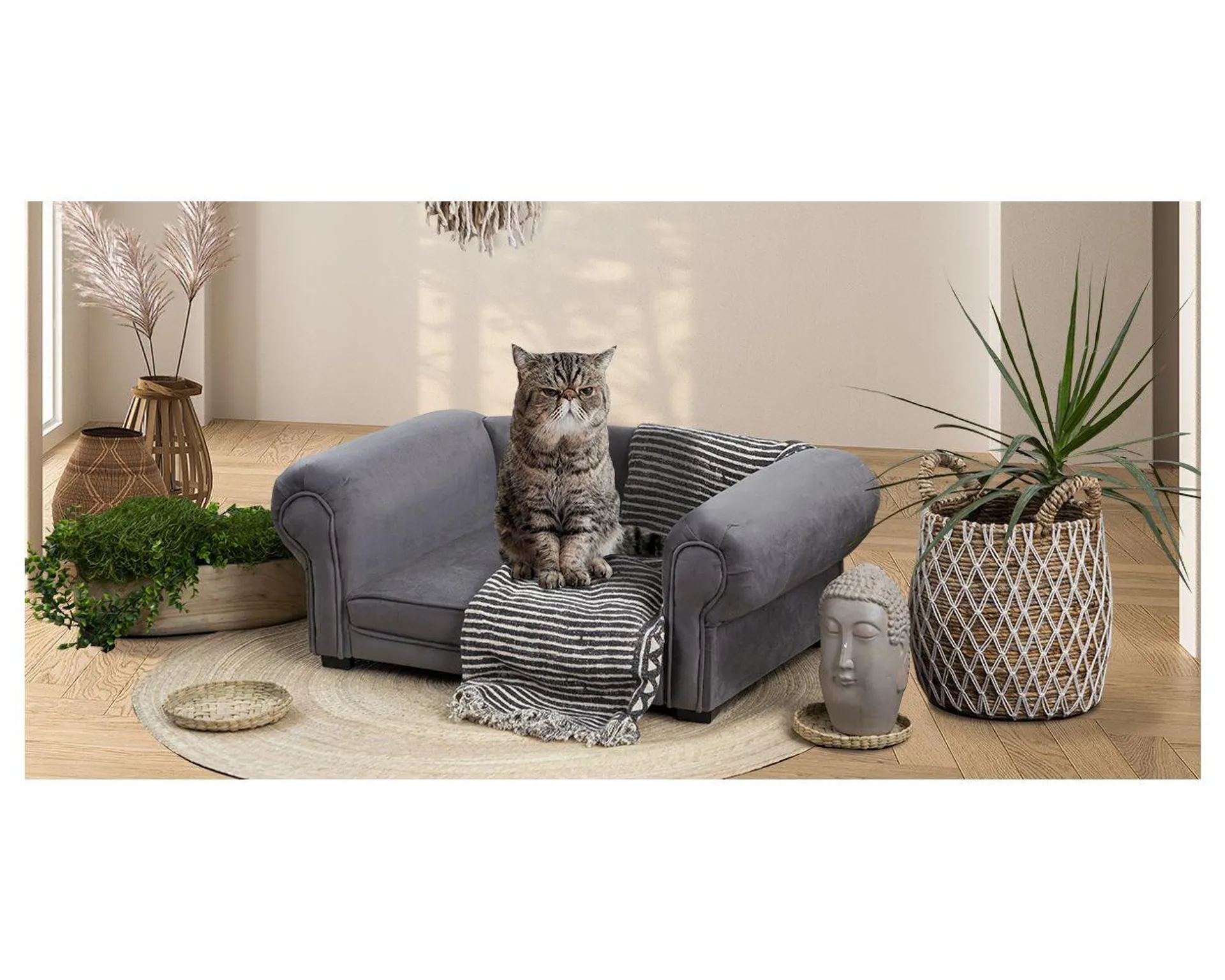 Cama Pet Lizza Gris Oxford