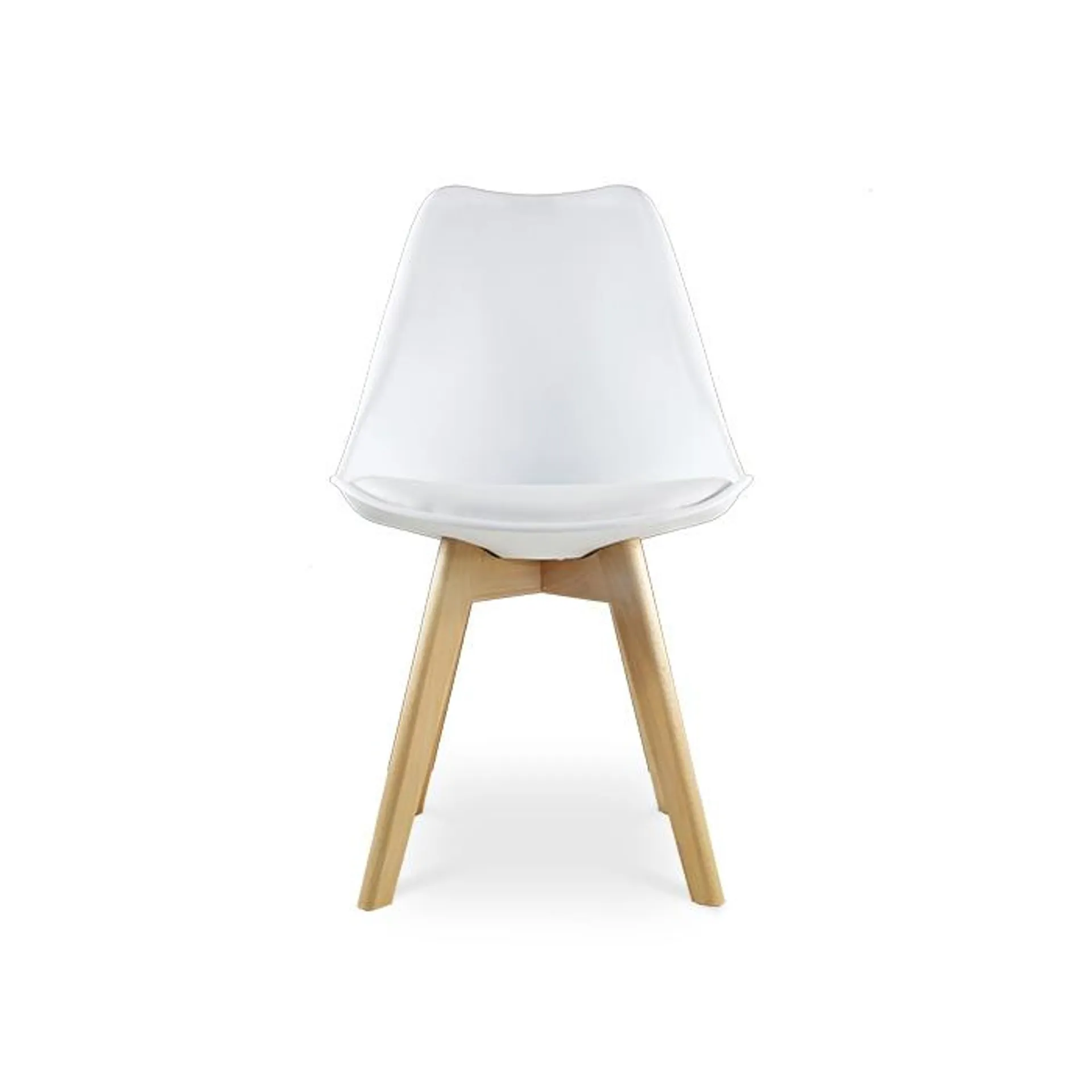 Silla Pu Blanco/fresno Enkel