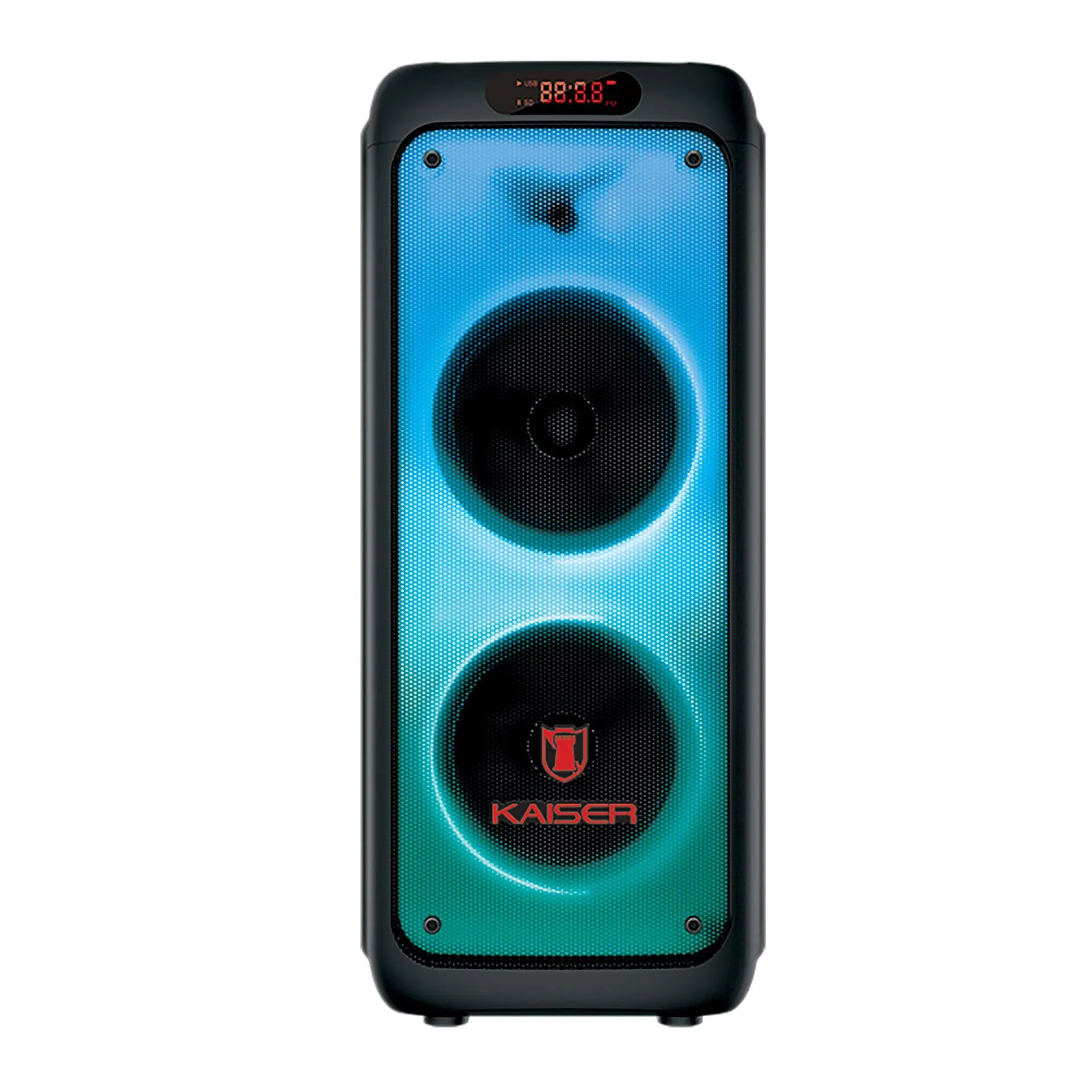 Bafle 2×10″ Recargable 24,000 W PMPO con luz