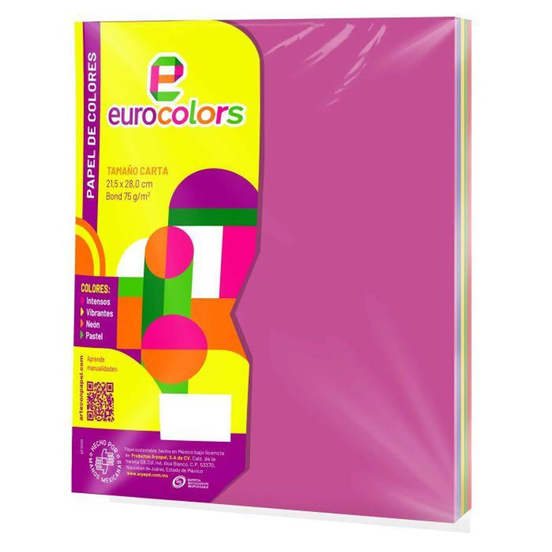 BOND COLORES INTENSOS EUROCOLORS ARCOIRIS CARTA C/50 H. 75 GMS.