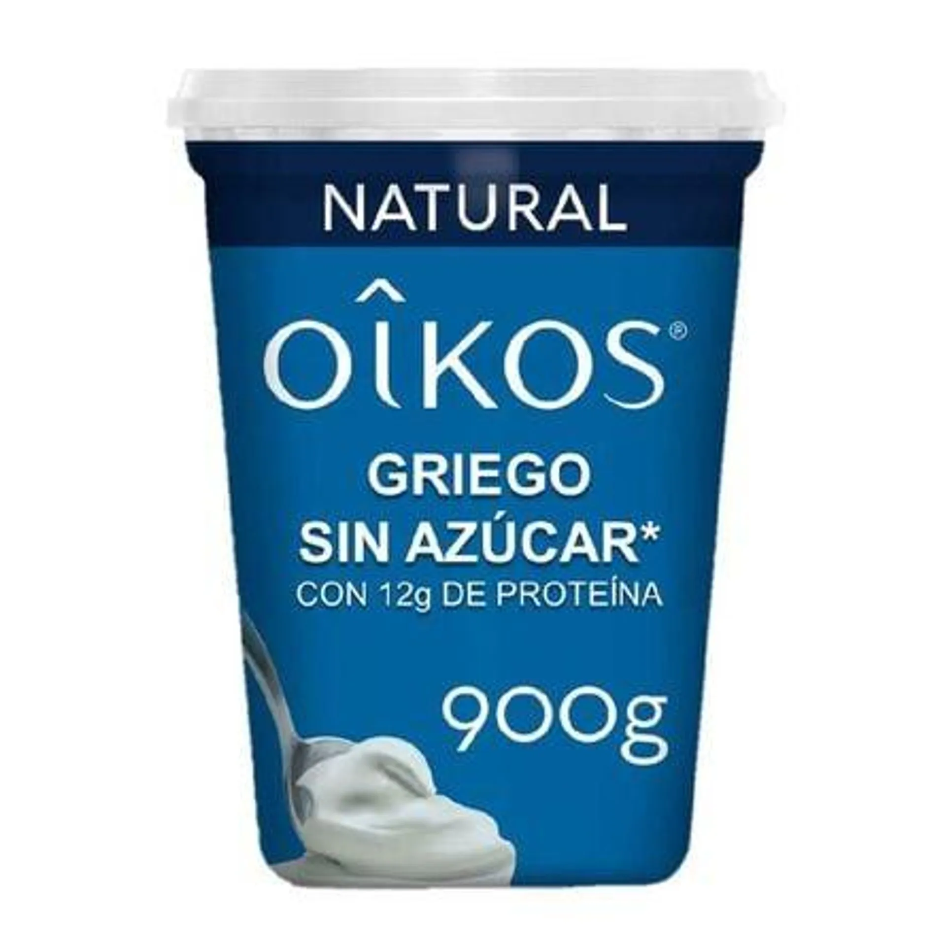 Yoghurt Griego Sin Azúcar Añadida Oikos Natural 900 g con 10 g de Proteína