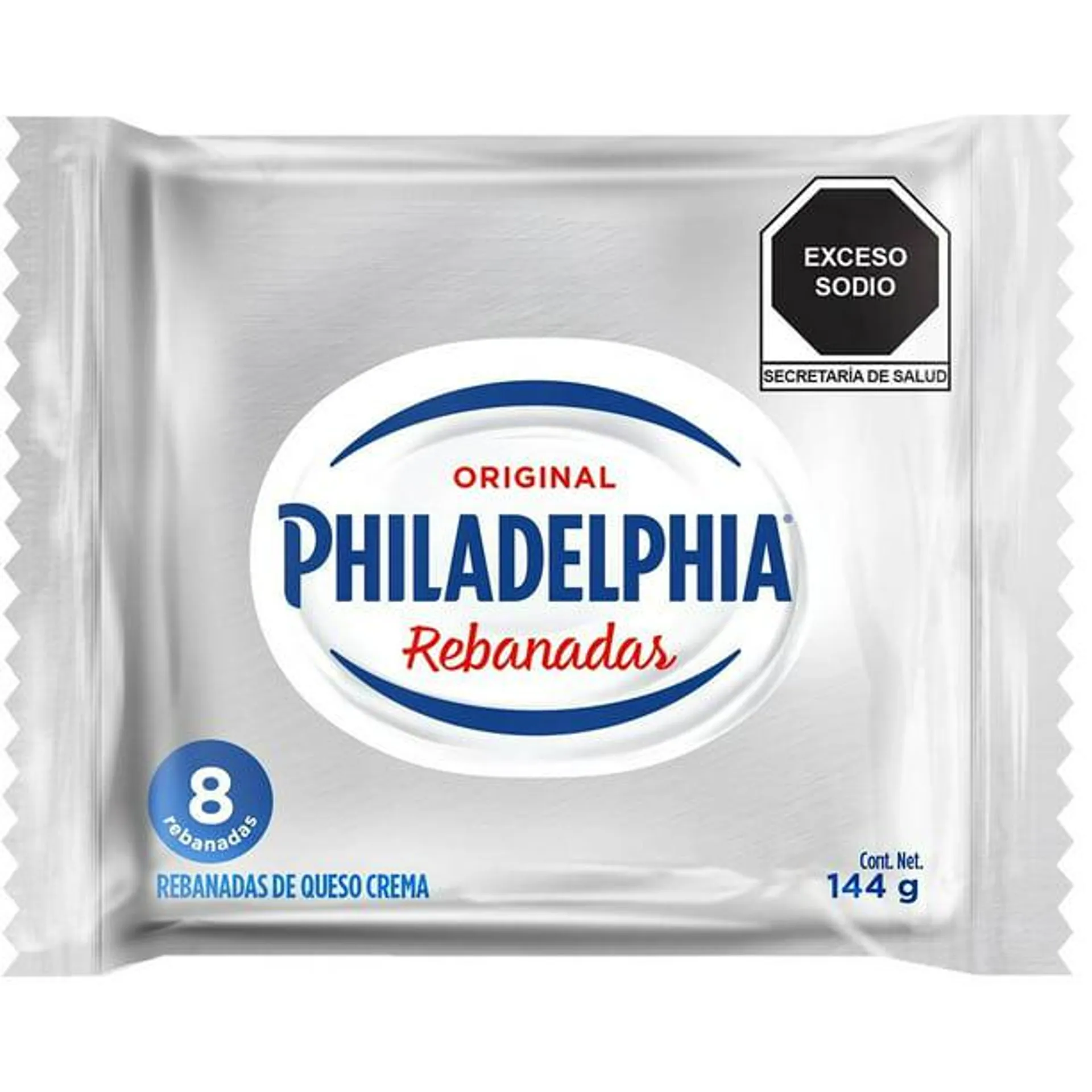Queso crema Philadelphia original en rebanadas 144 g