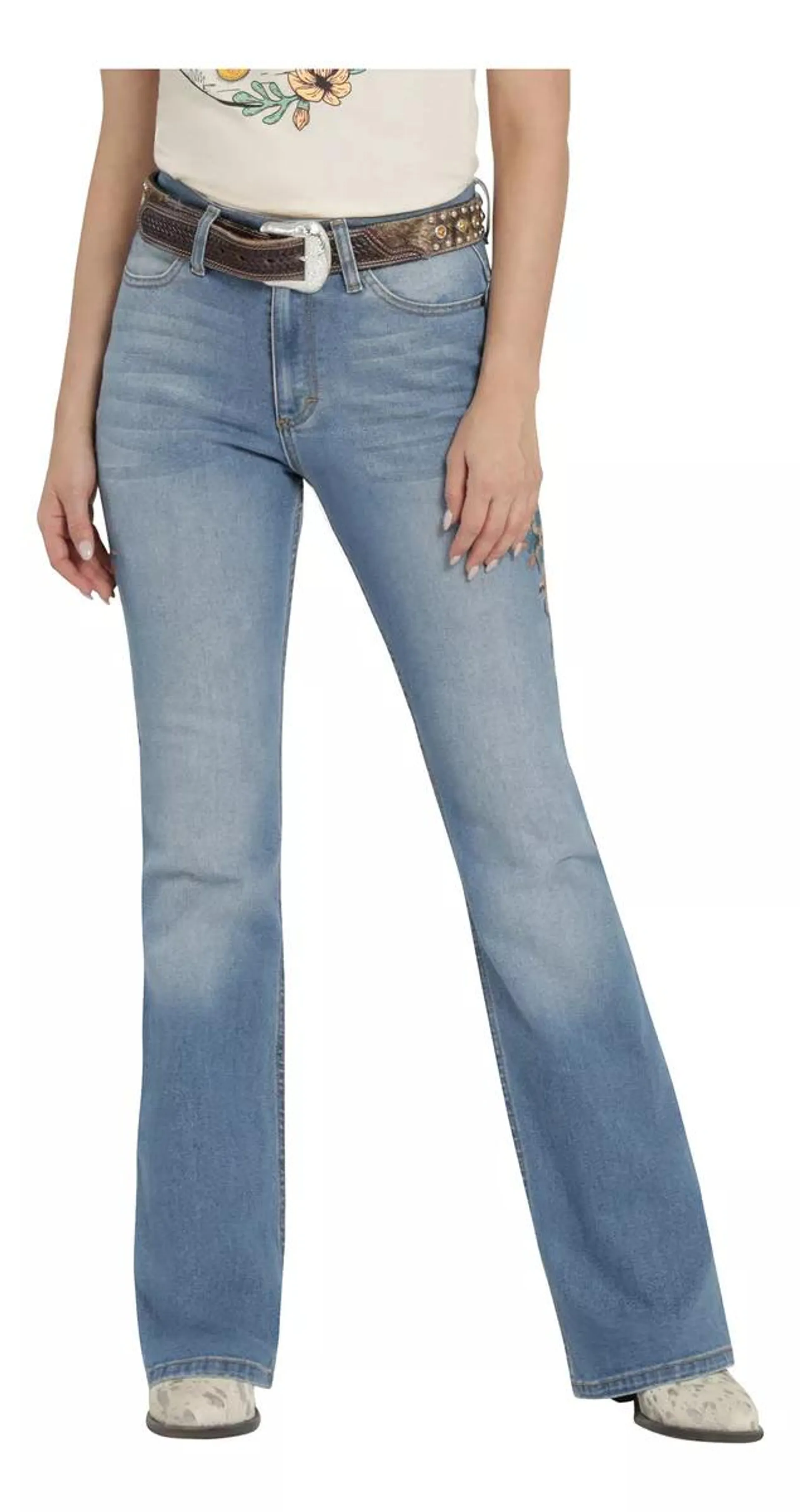 Jeans Vaquero Mujer Wrangler High Rise Flare 018