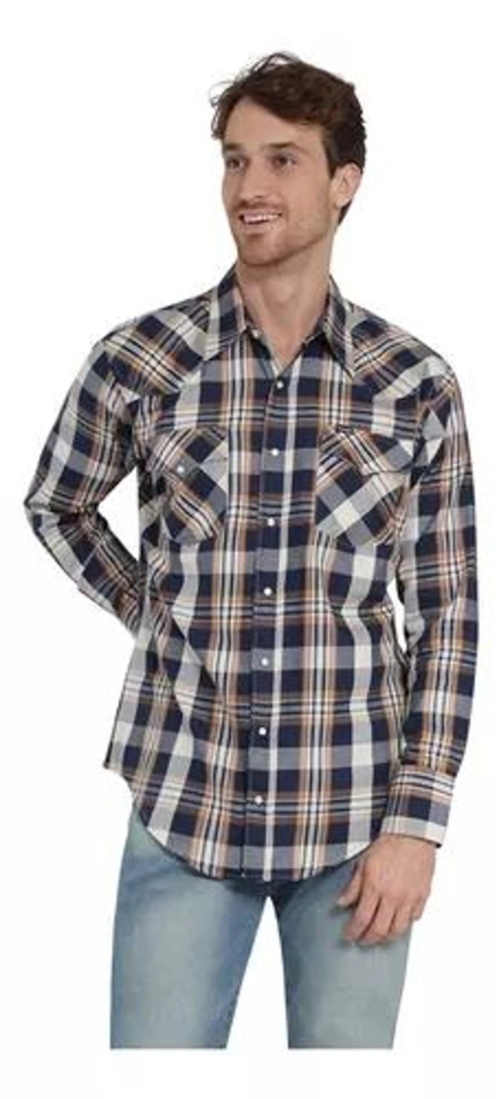 Camisa Vaquera Hombre Wrangler Regular Fit Manga Larga 403