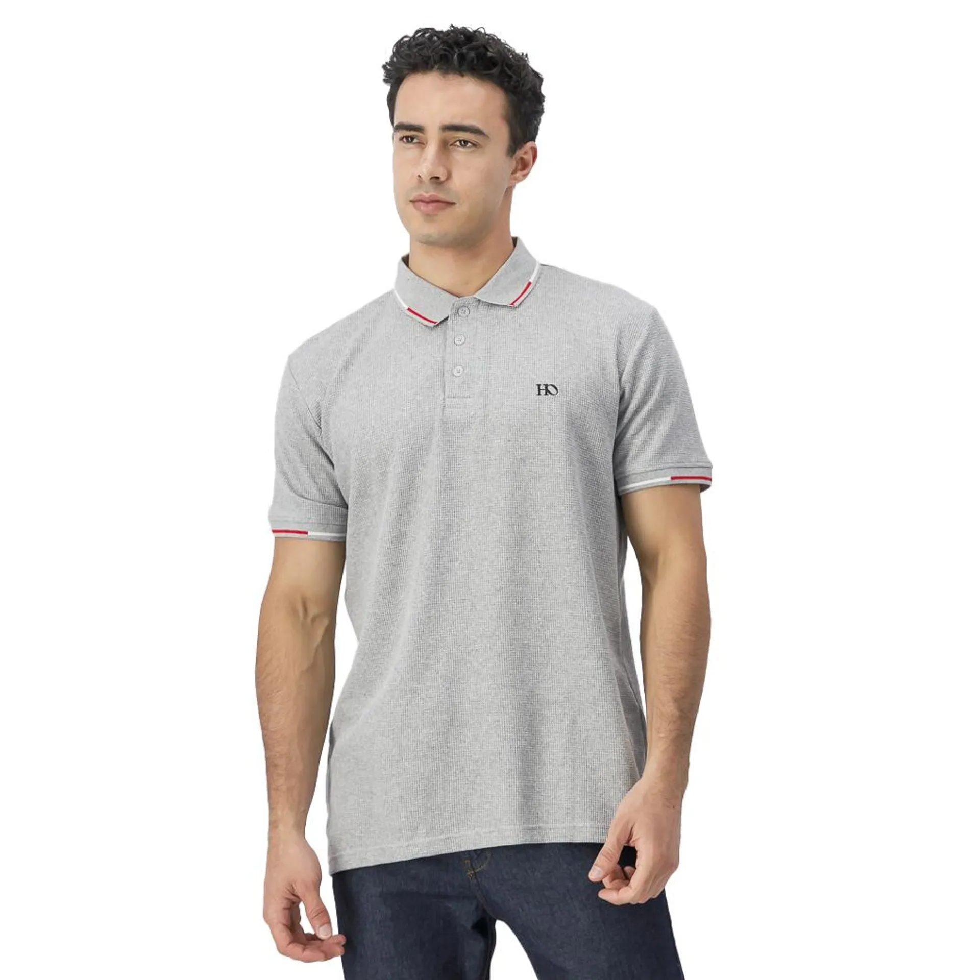 Playera Tipo Polo Hummo Hombre Con Detalles En Contraste