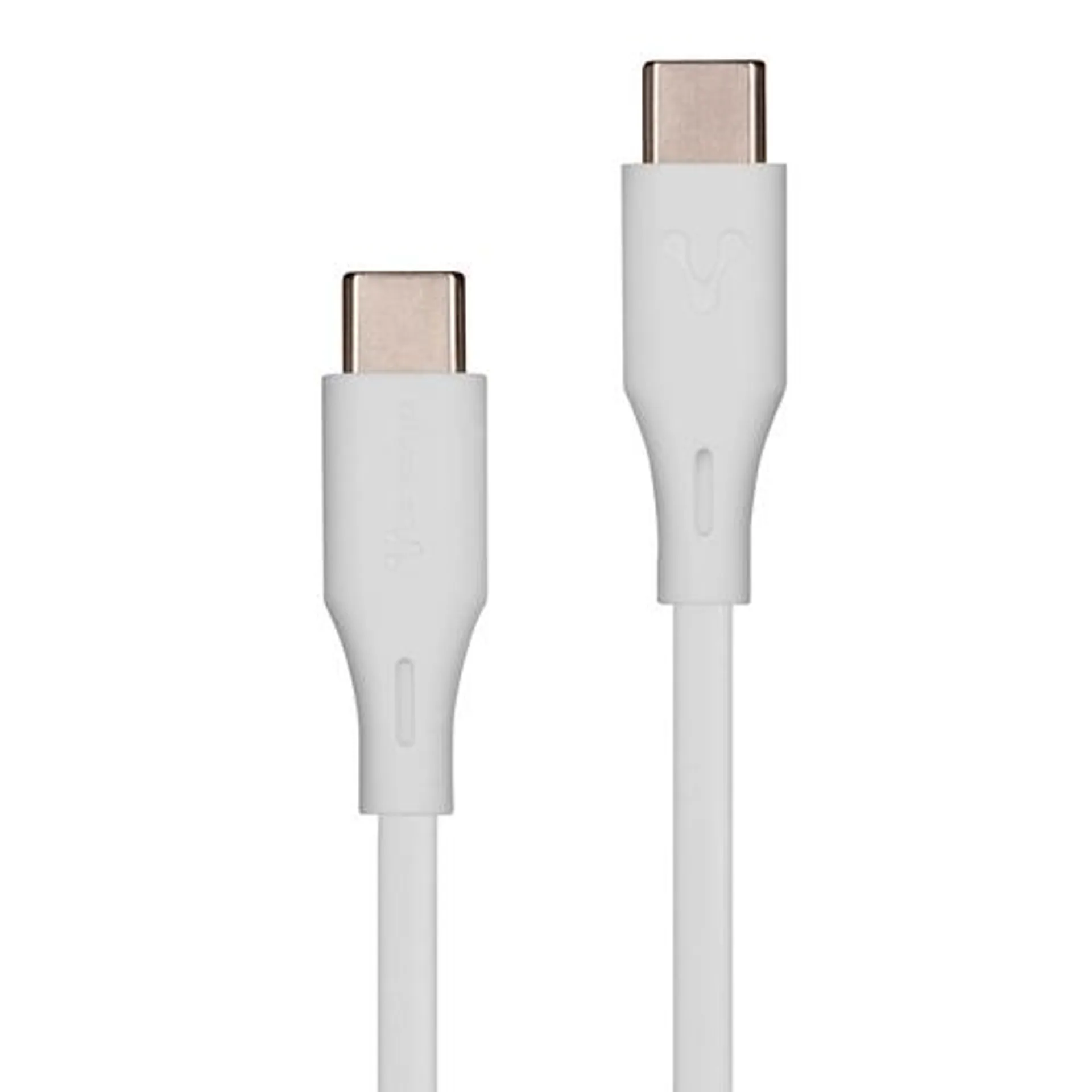 Cable Usb Tipo C A Usb Tipo C Vorago Cab-Cc01W Carga Rapida 1 Metro Blanco