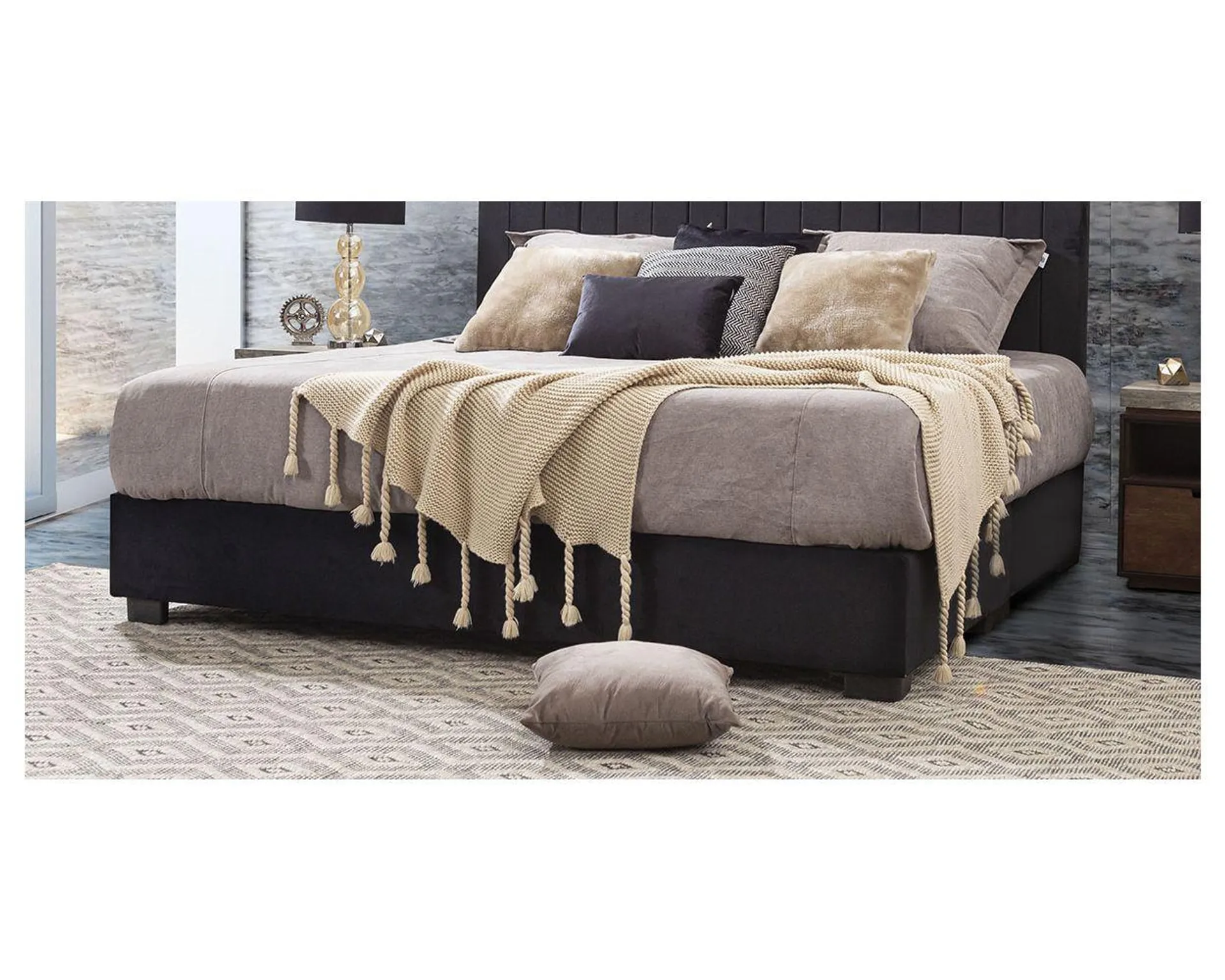Base De Cama King Size Megan Negro