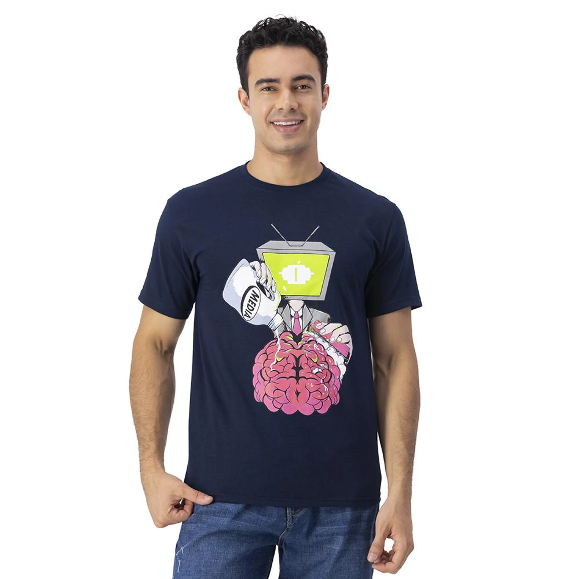 Playera Hummo Hombre Estampado Cerebro