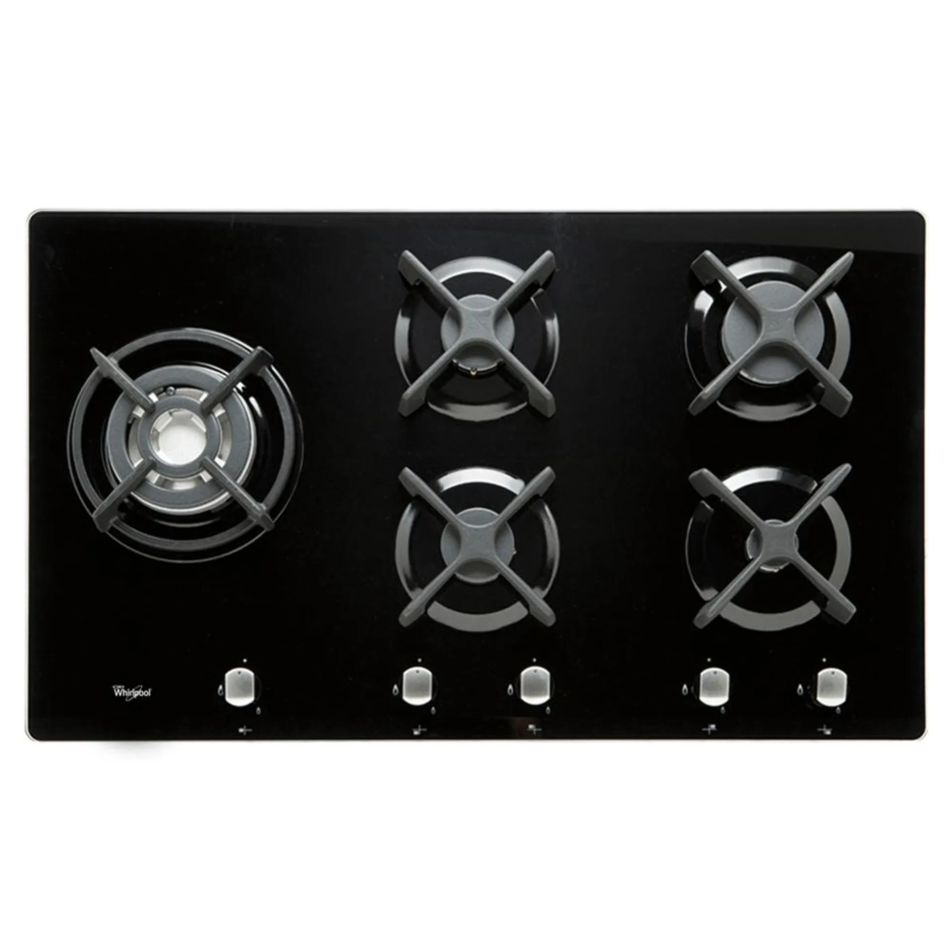 Parrilla de Gas de 34 pulgadas 5 quemadores Vitroceramica Negro