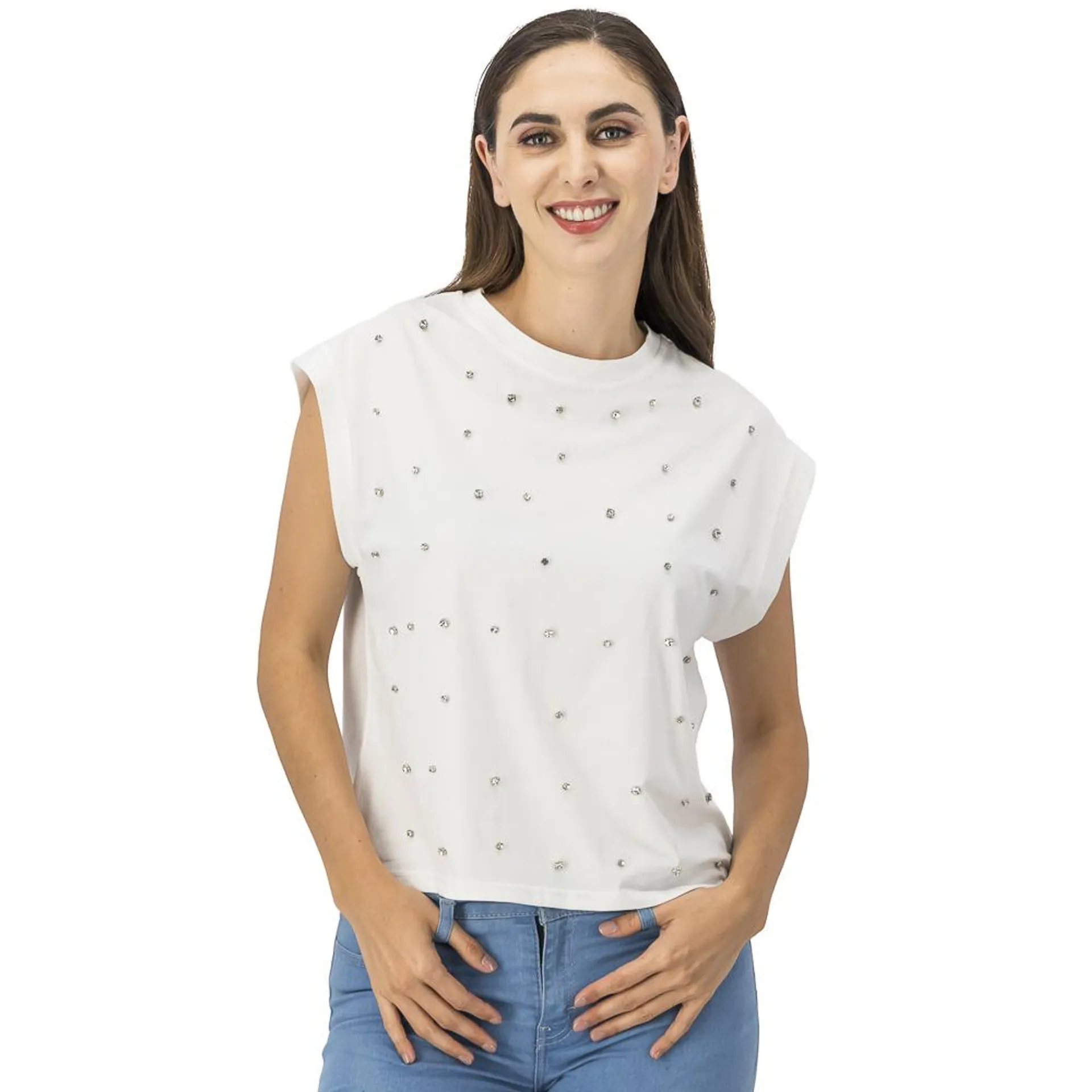 Playera Mujer Con Aplicación