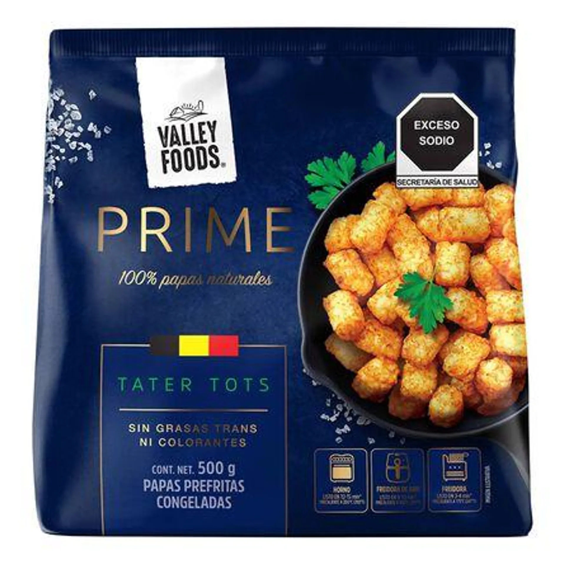 Papa Congelada Corte Tater Tots Valley Foods Prime 500 g