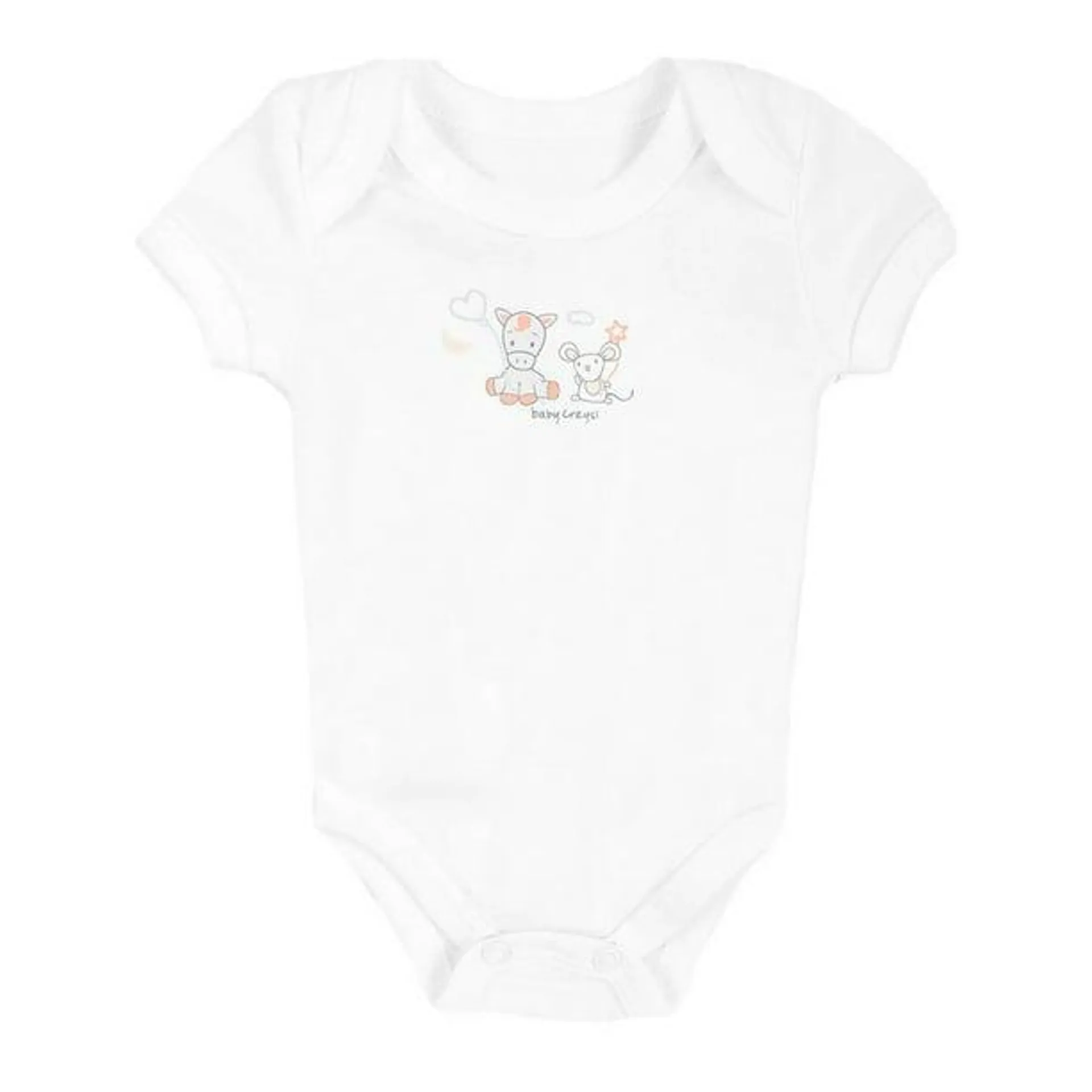 Pañalero Baby Creysi Unisex 0 Meses Estampado Animalitos Blanco
