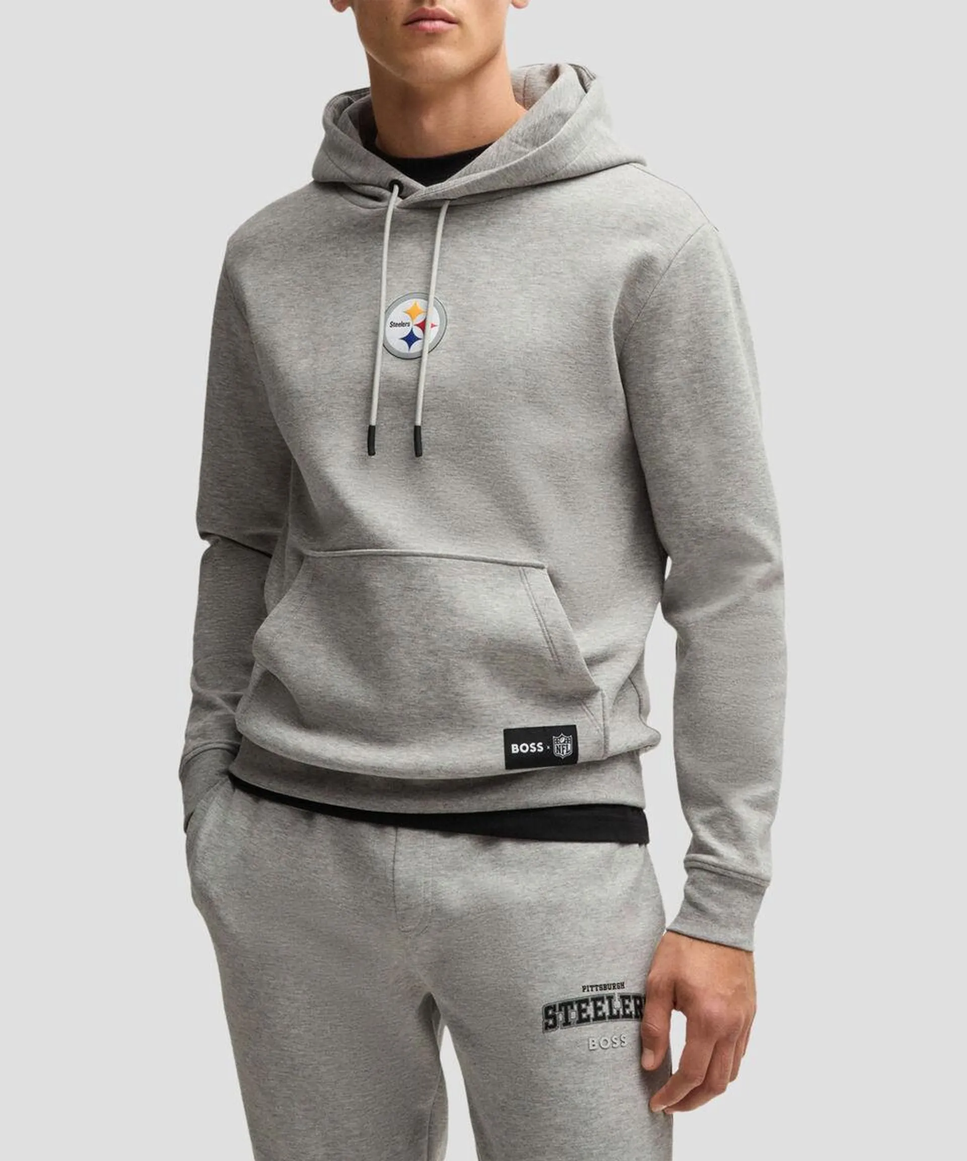 Sudadera Boss x NFL en interlock con capucha y detalle especial de la marca Hombre