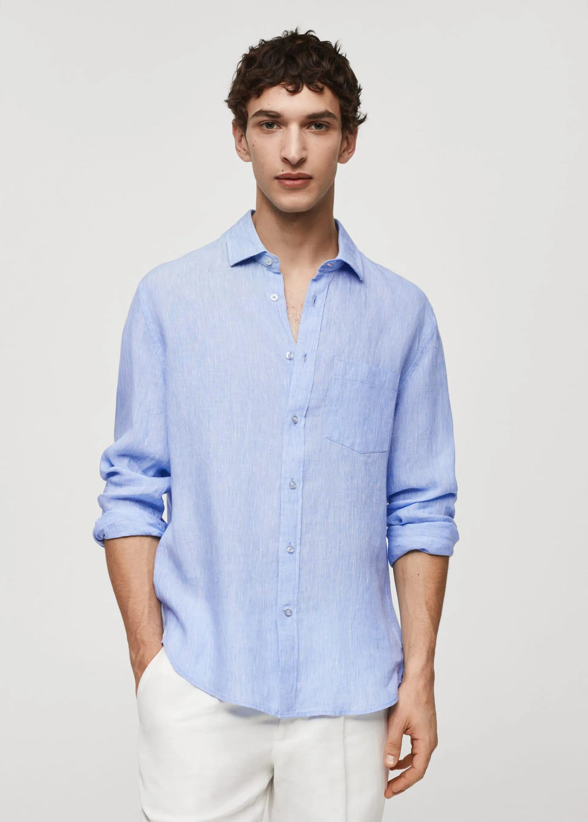 Camisa classic fit 100% lino