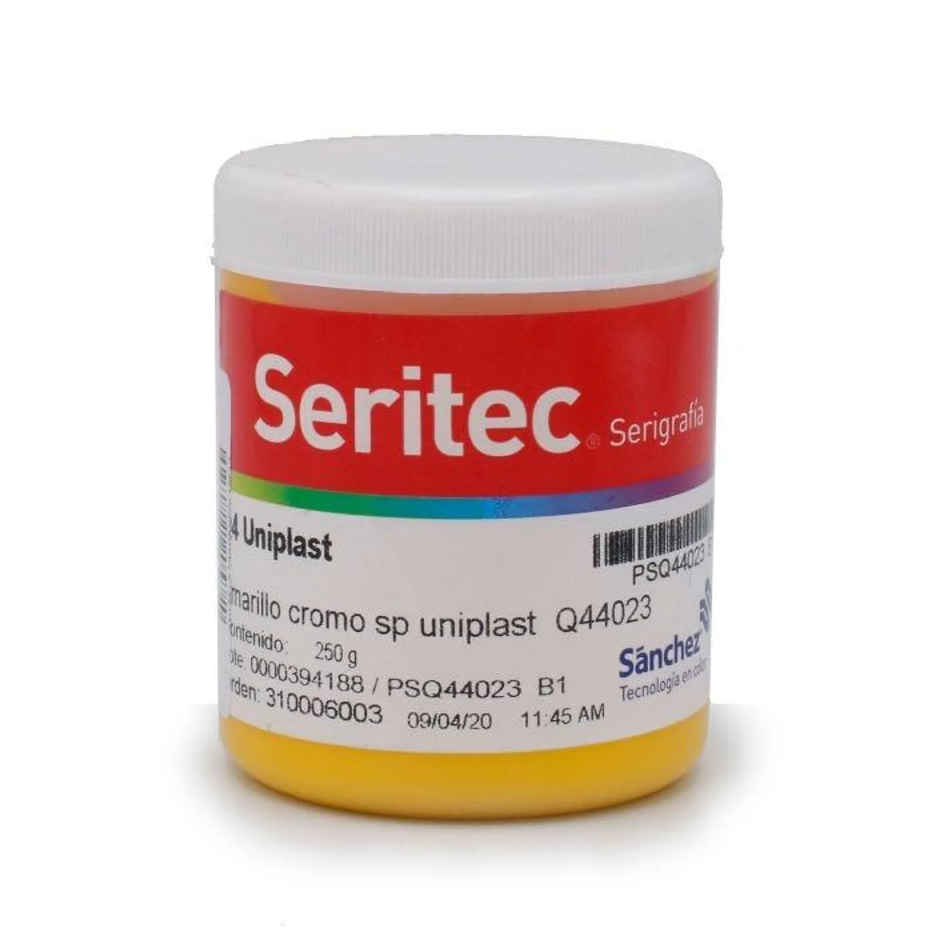 Tinta Uniplast Sanchez Q44043-1/4/Q44023 Ama.Cro 1/4 Kg. Serigrafia