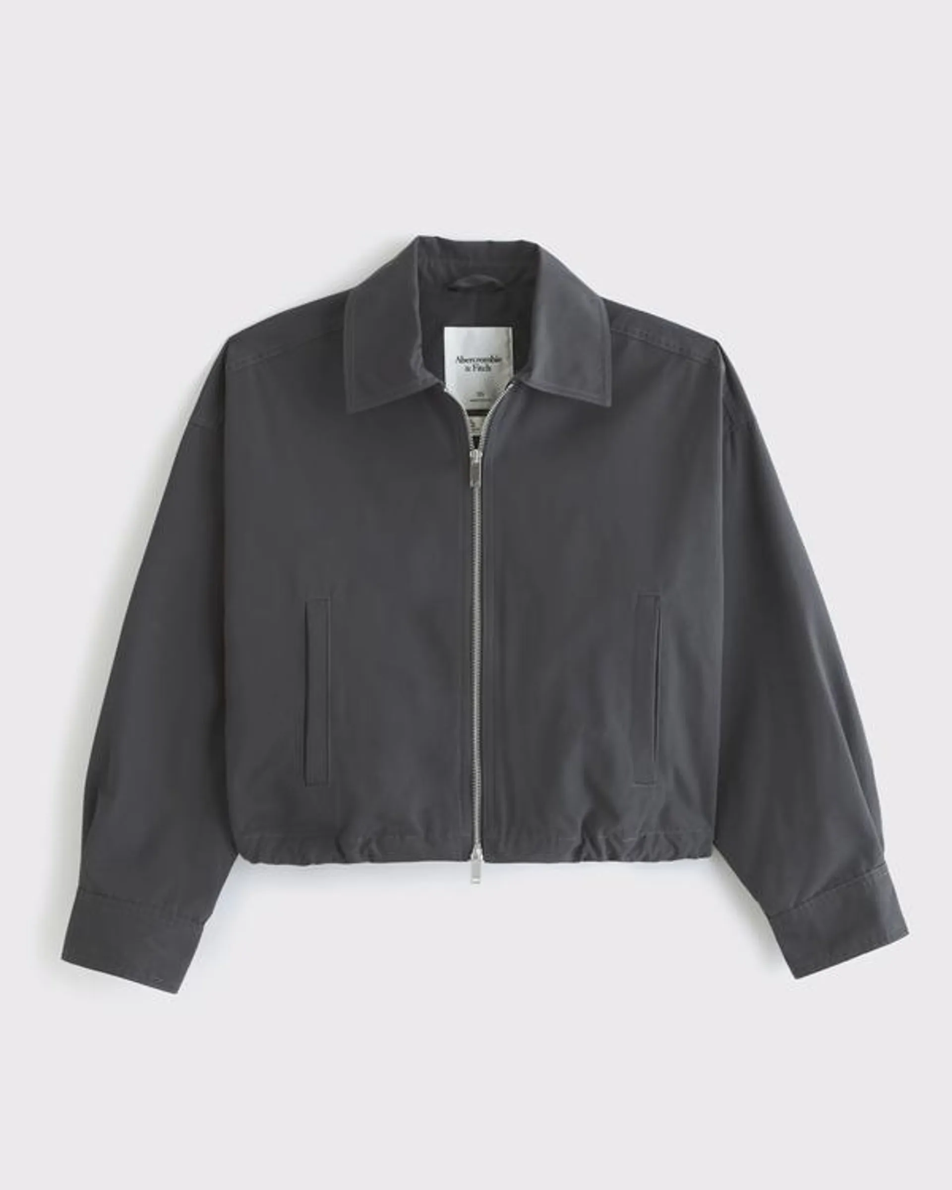 Cinched-Hem Double-Zip Jacket