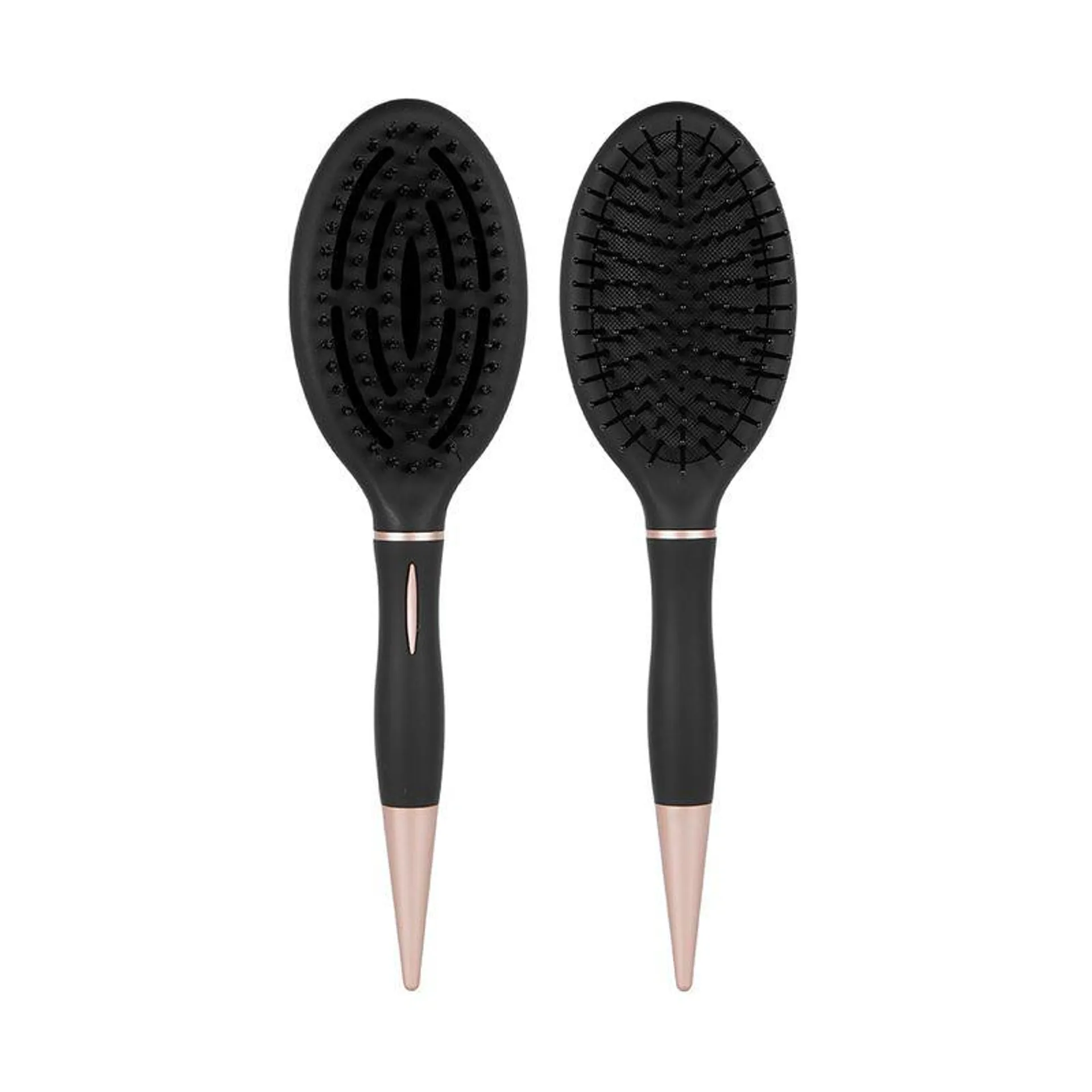 Cepillo Para Cabello Doble Cabeza Negro