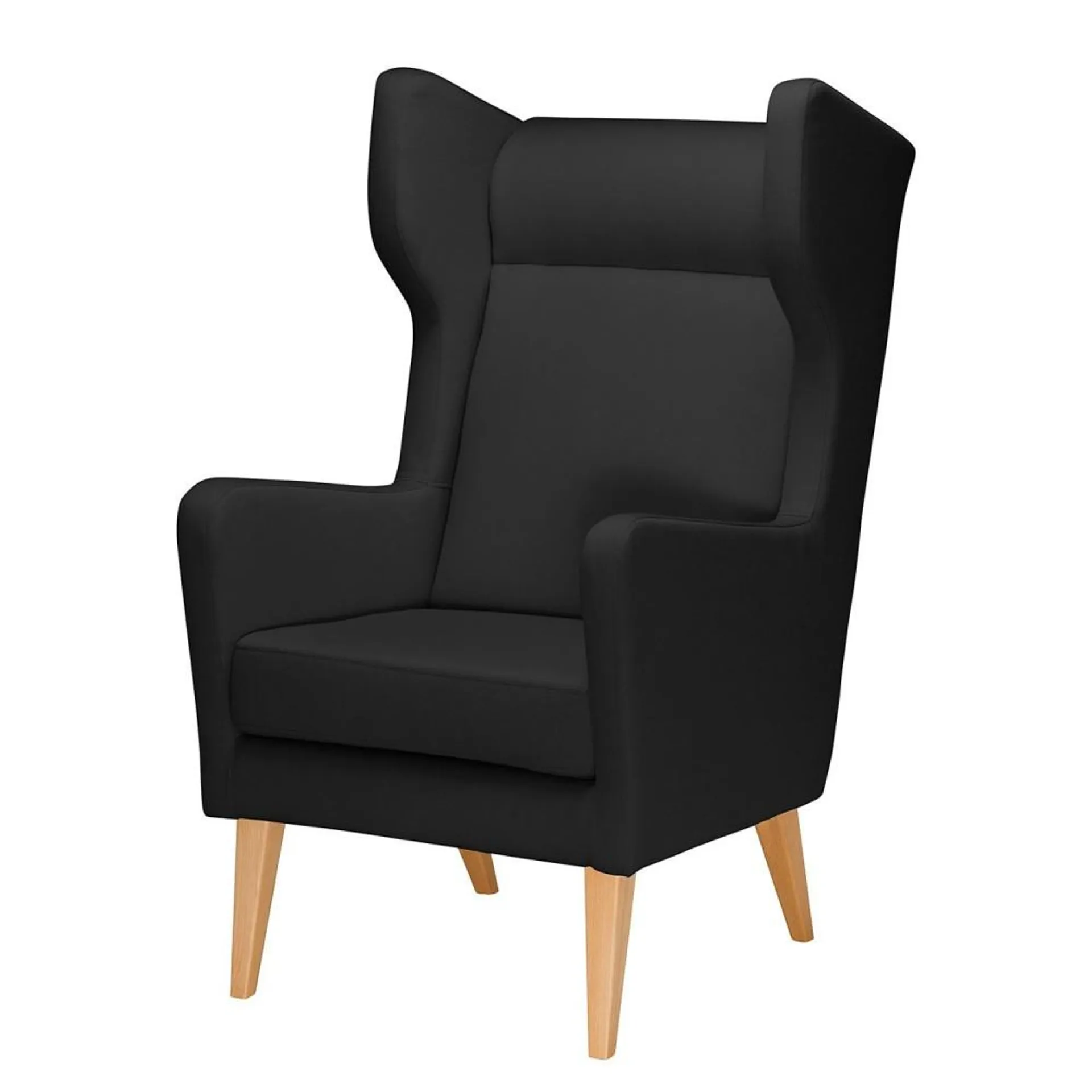 Jensen - Sillón oreja estilo clásico color negro